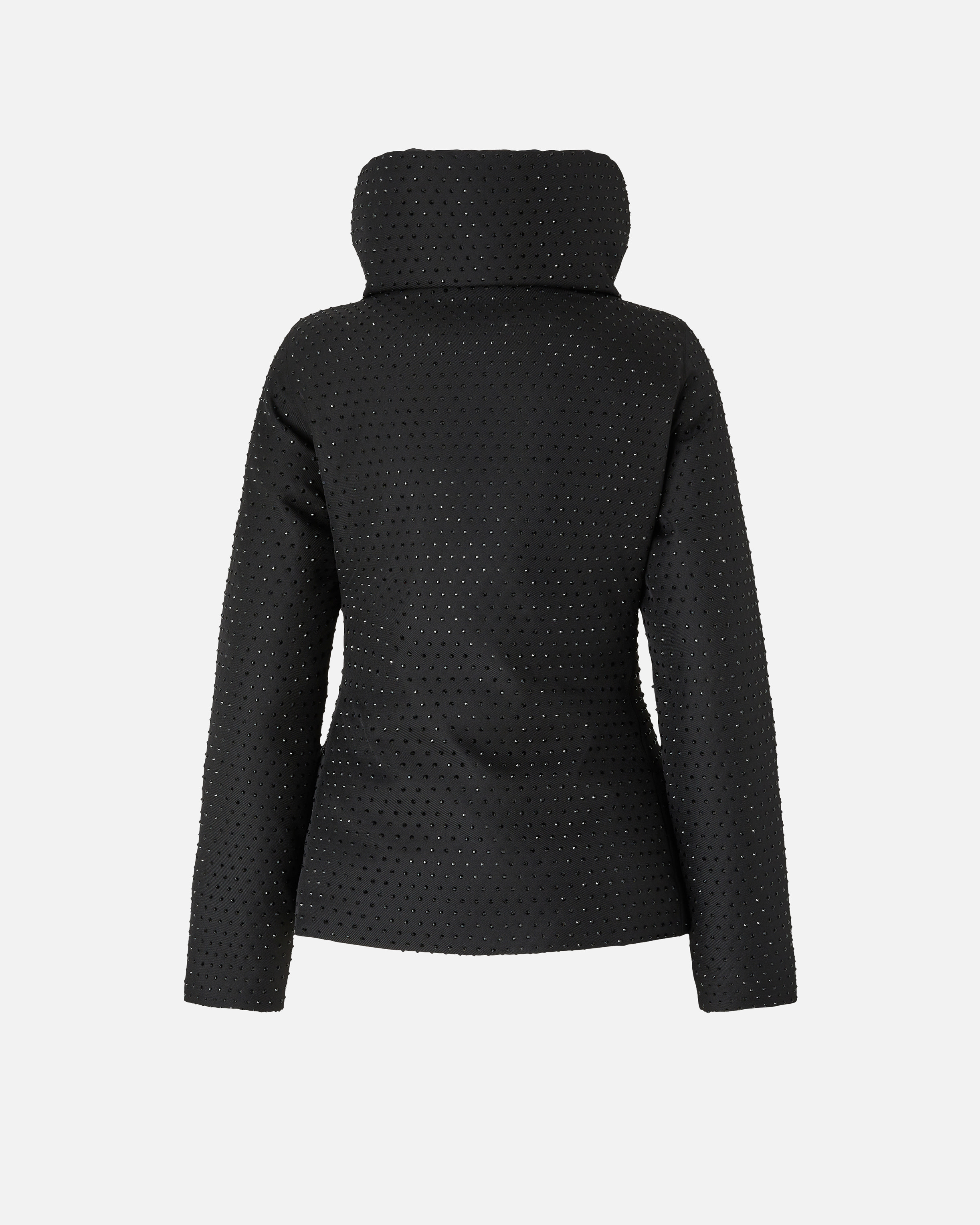 Pinko Strass-embellished High-neck Jacket In Black