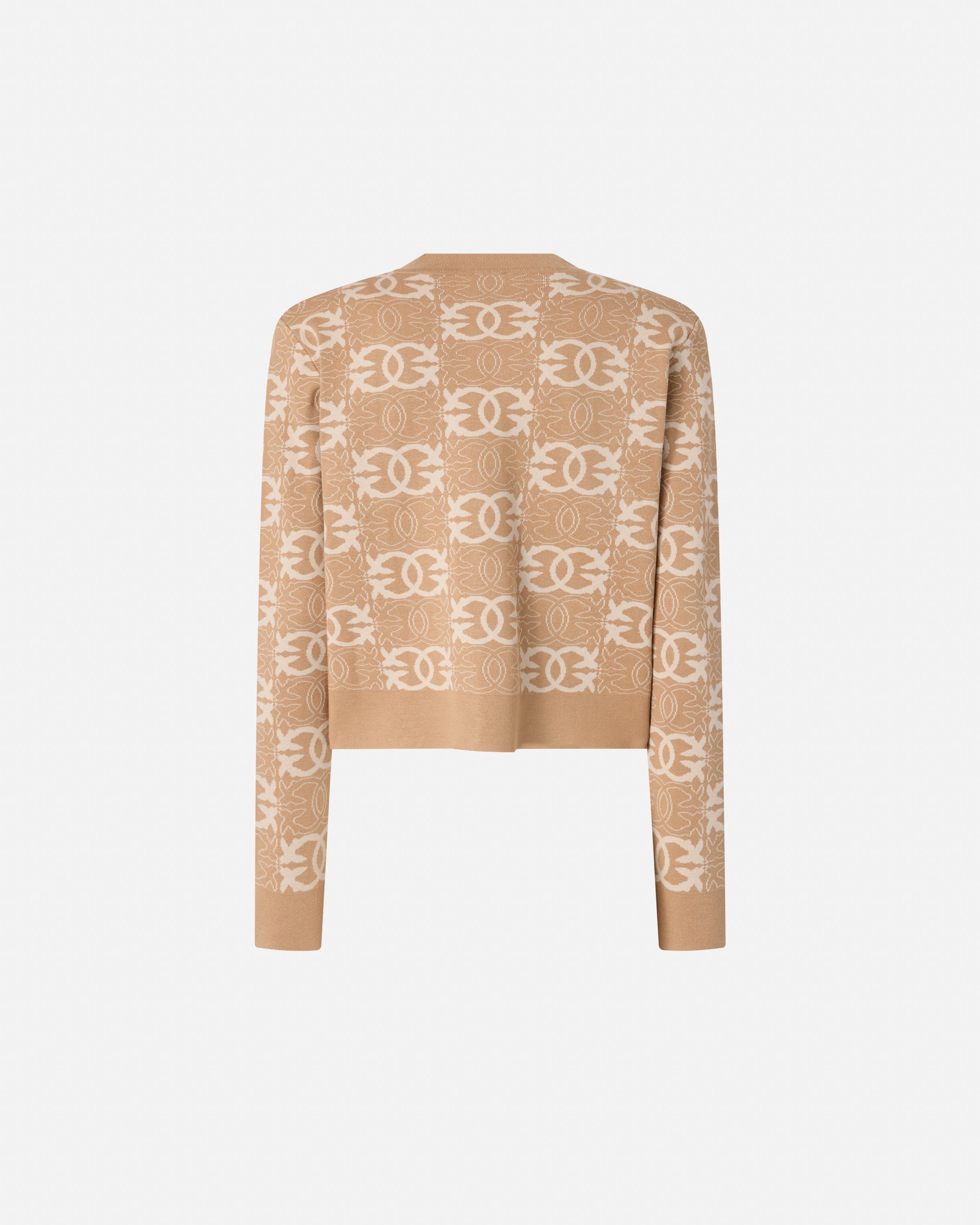 Pinko Cardigan With Love Birds Logo In Brown