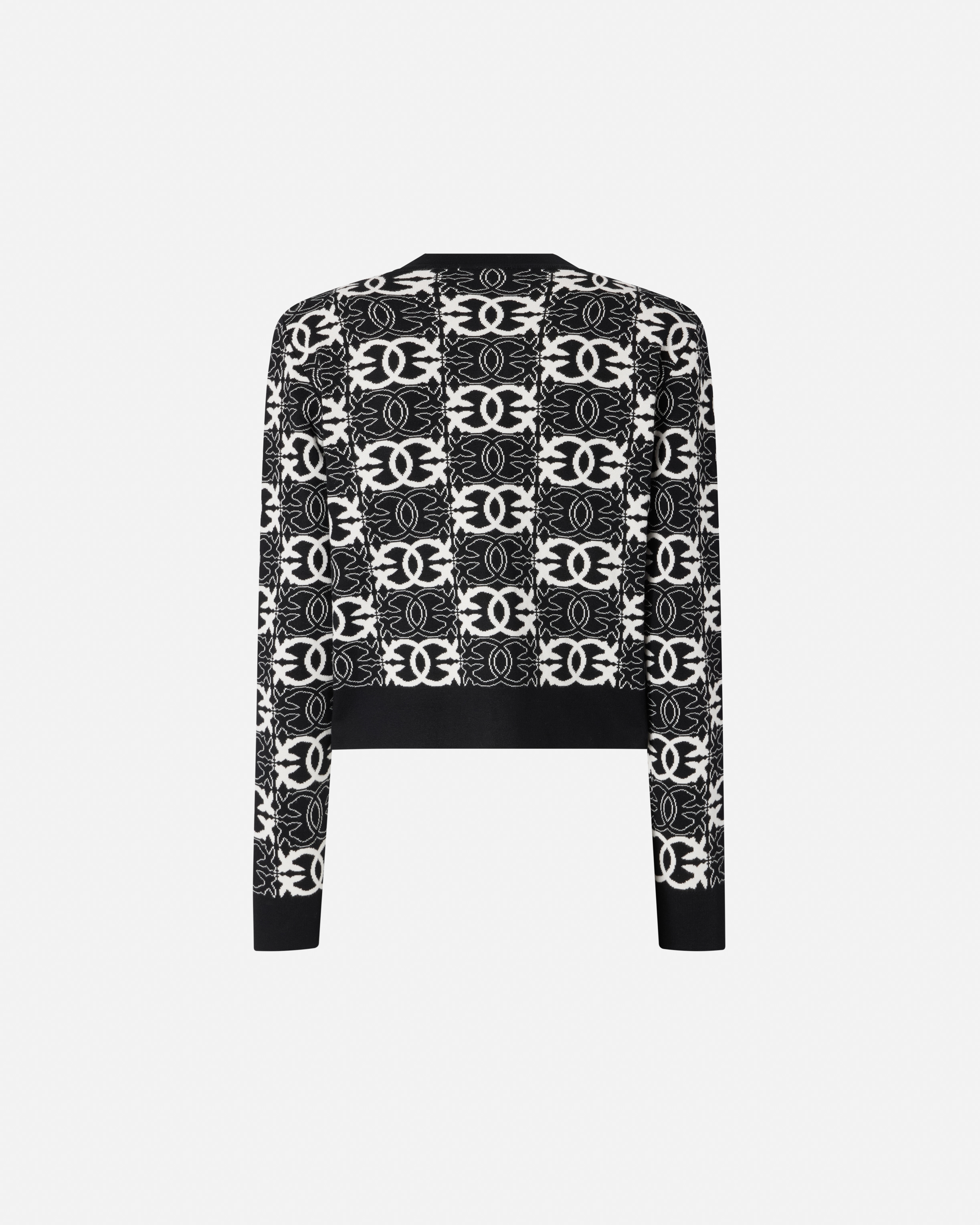 Pinko Cardigan With Love Birds Logo In Black