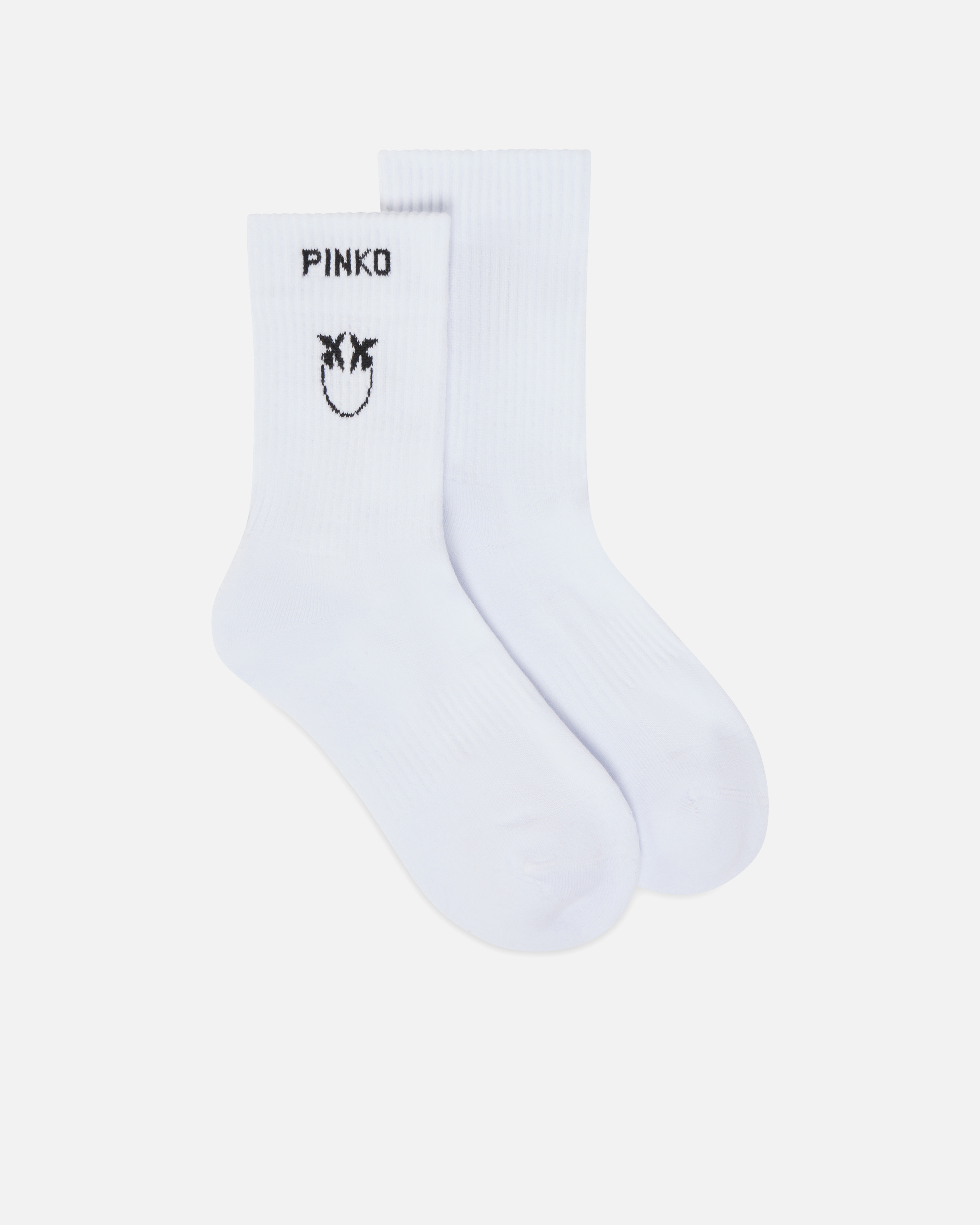 Pinko Socks With Love Birds Logo In White