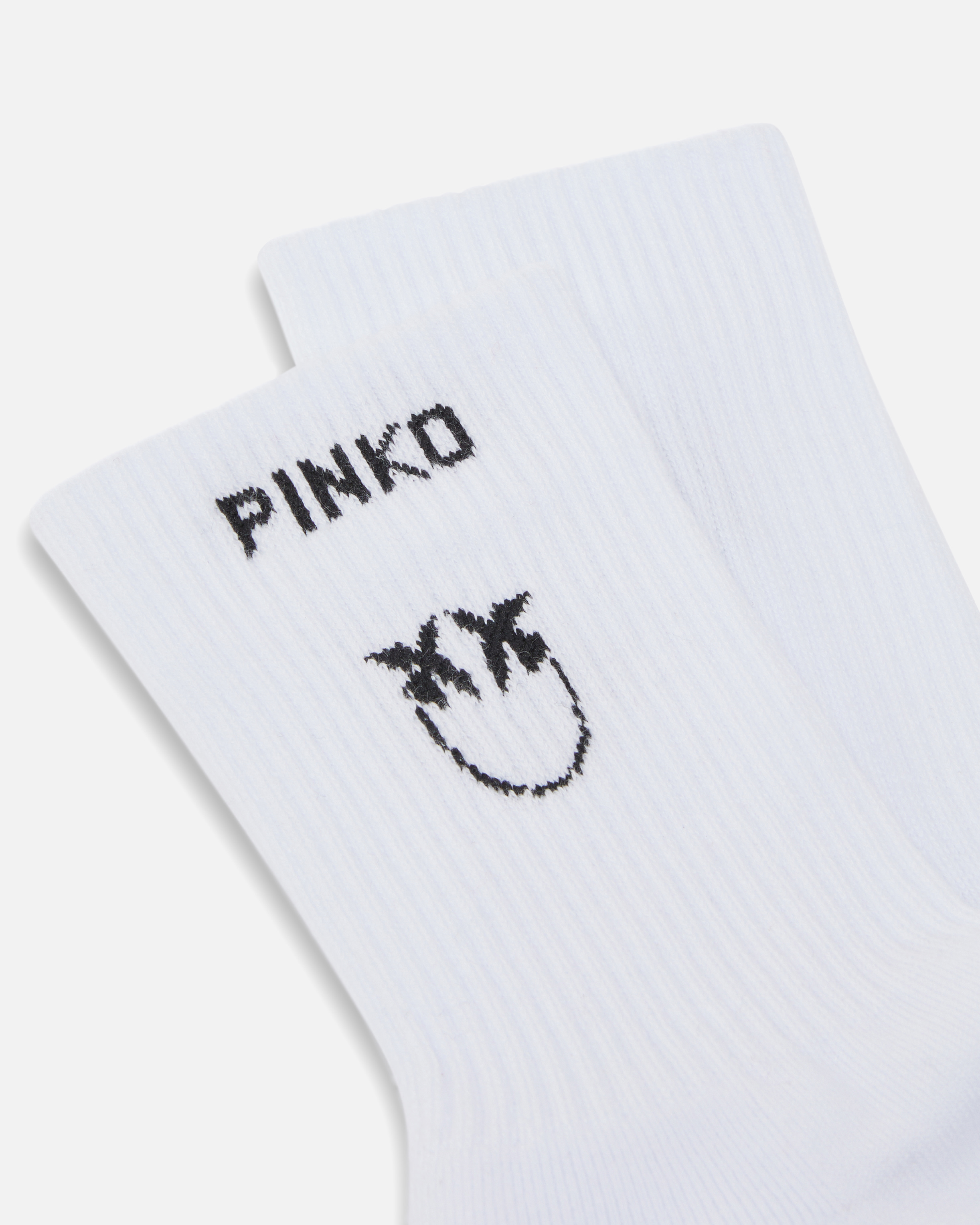 Pinko Socks With Love Birds Logo In White
