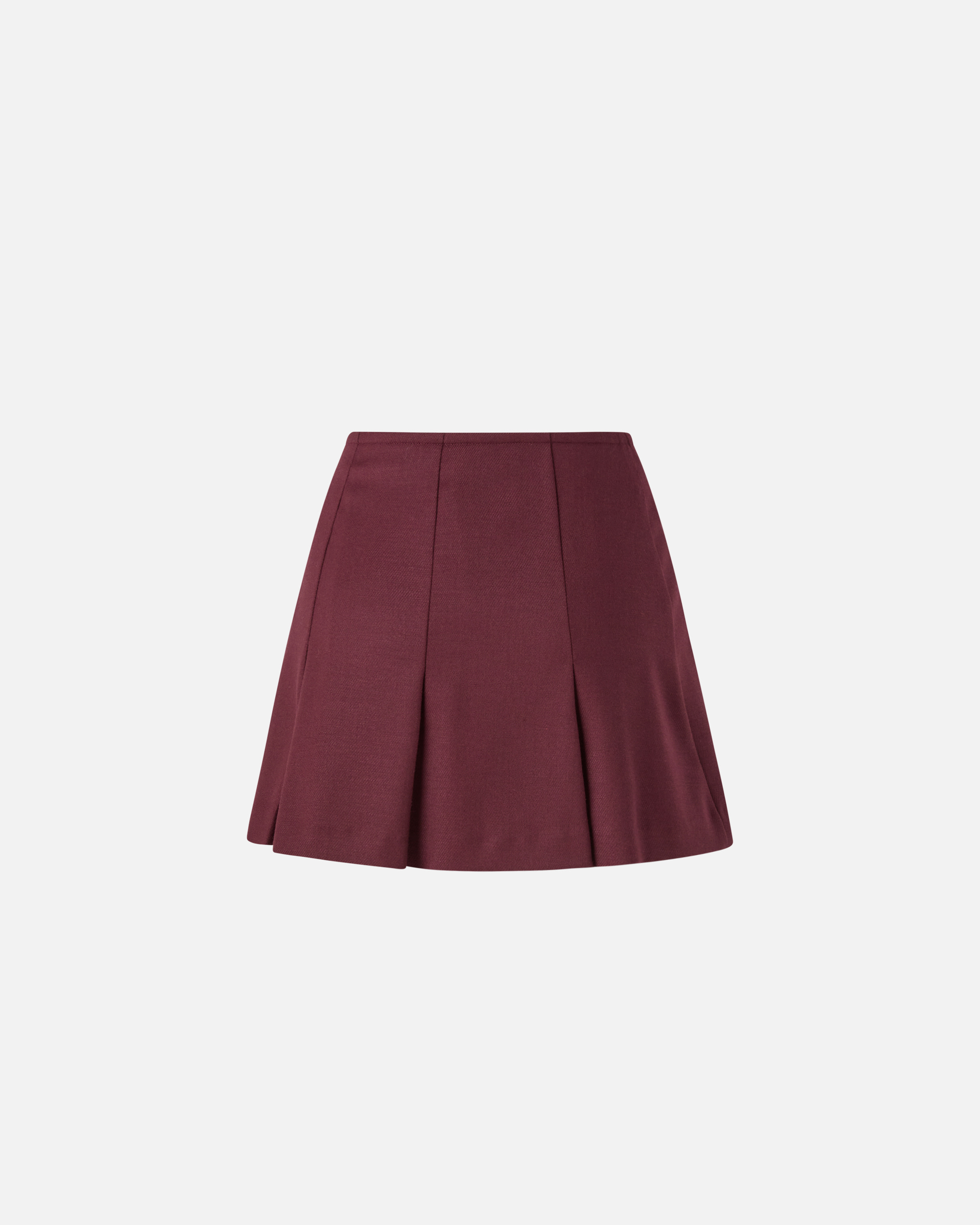 Pleated wool-blend mini skirt 5