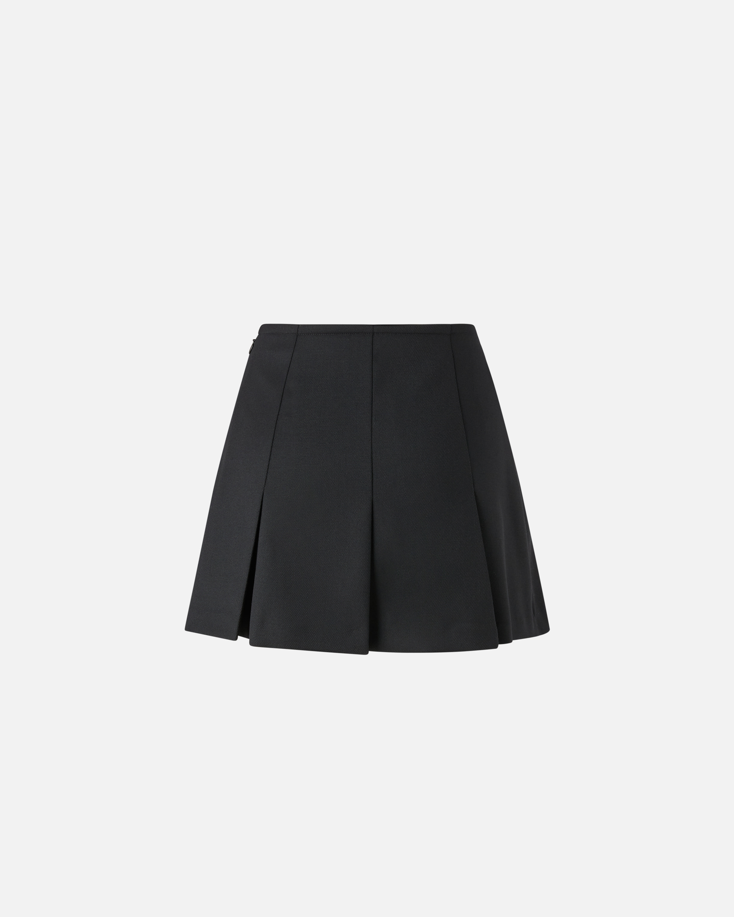Pleated wool-blend mini skirt 4