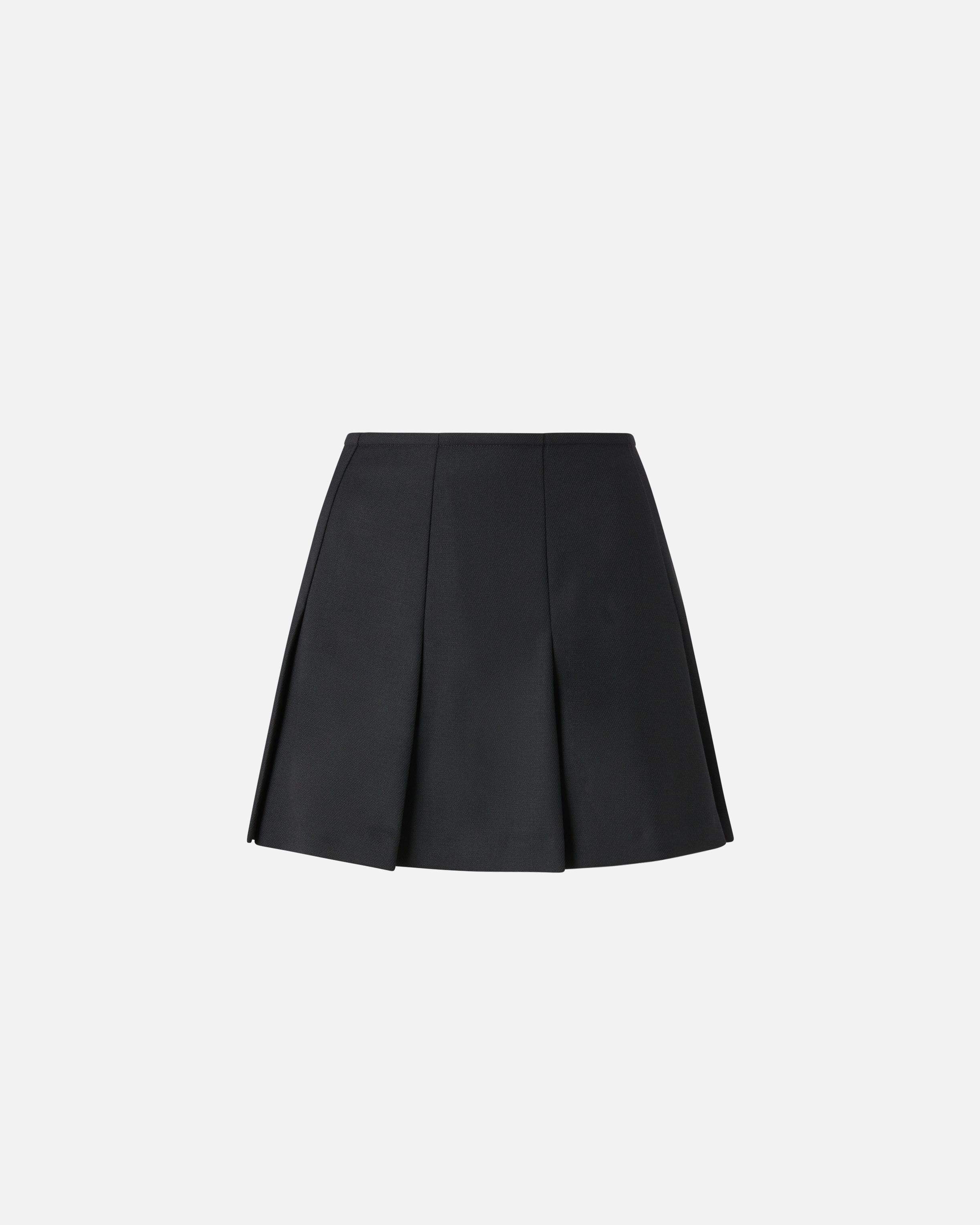 Pleated wool-blend mini skirt 5