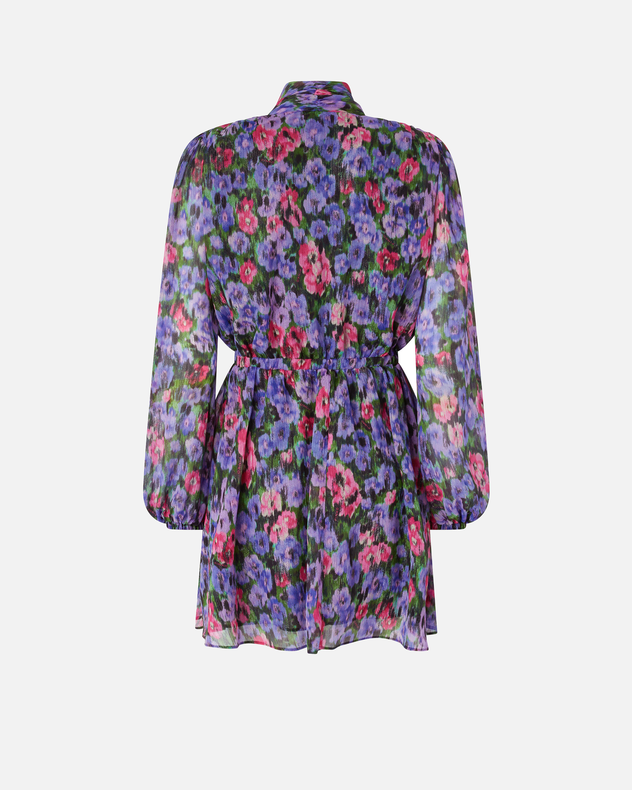 Vestido corto de flores con lazada 5