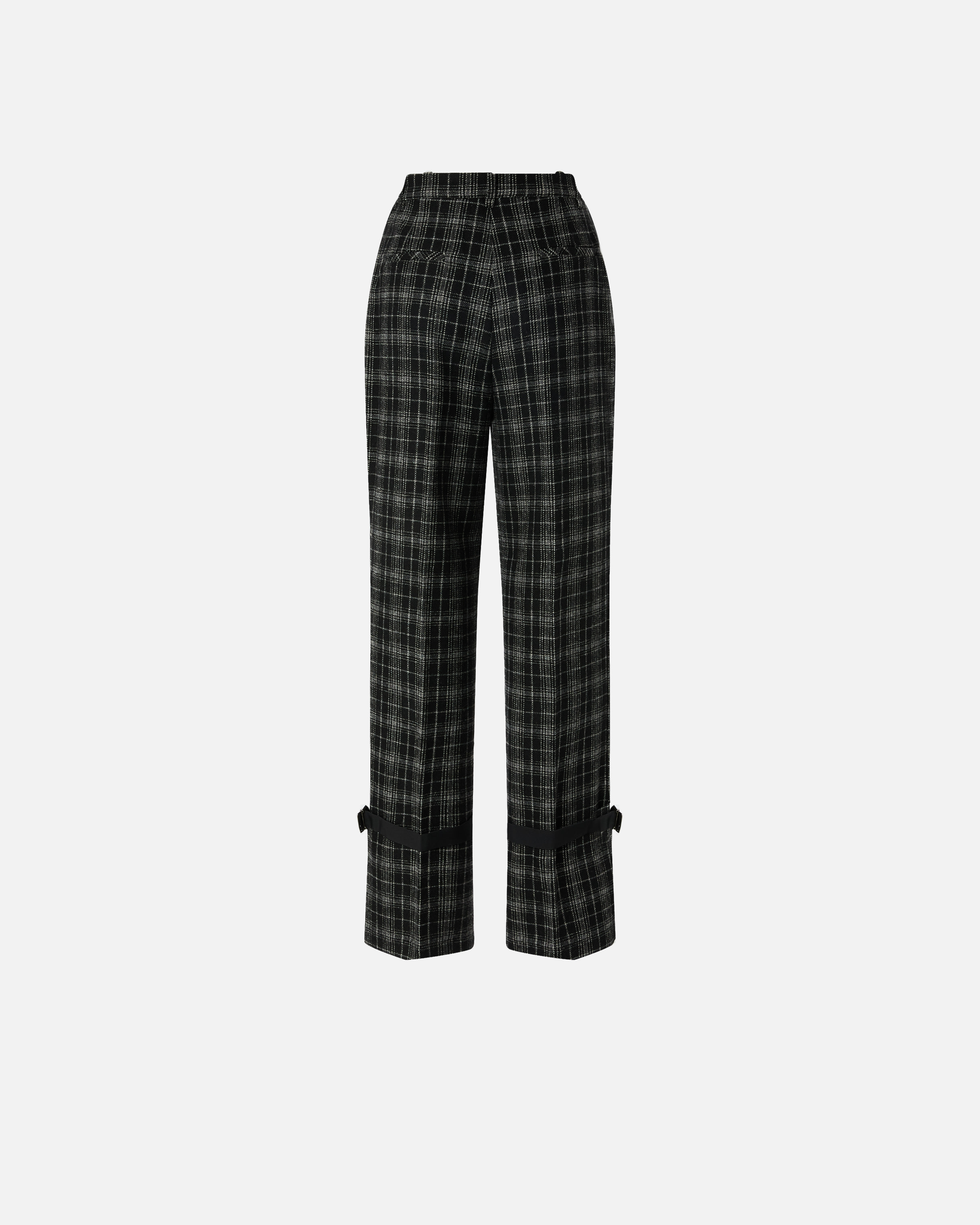 Pinko Wide-leg Trousers In Yarn-dyed Check In Multi