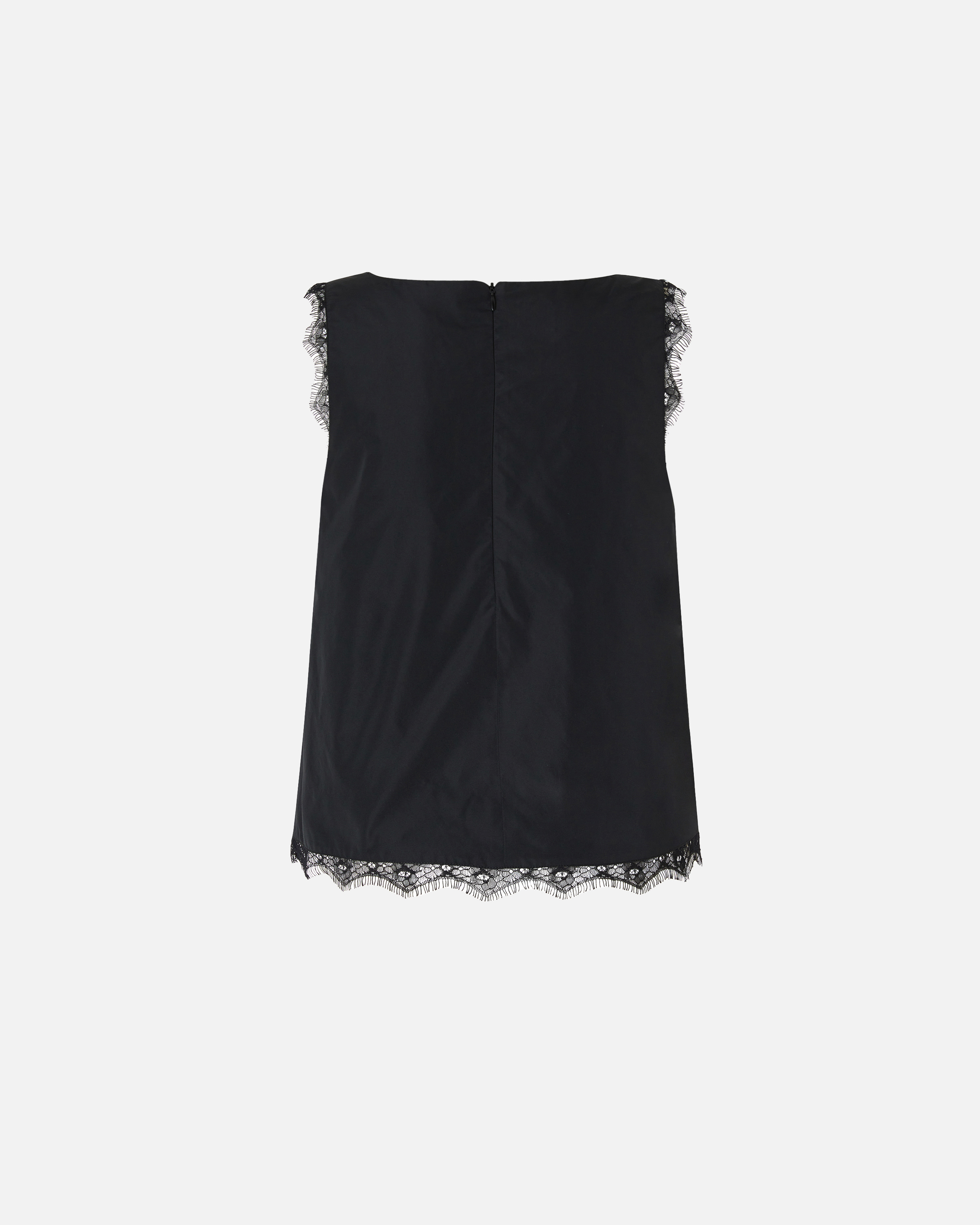 Pinko Top With Lace Inserts In Black
