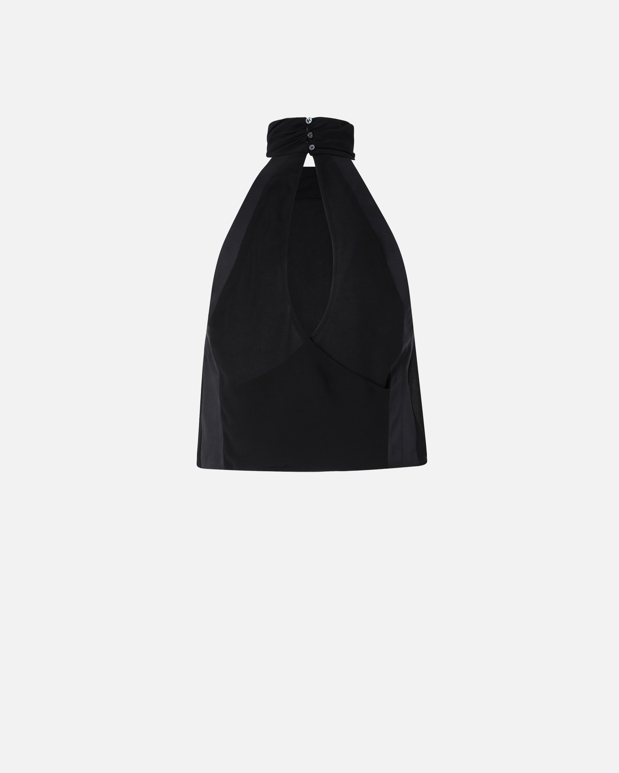 Топ с американской проймой и фигурной прорезью на спинке 5