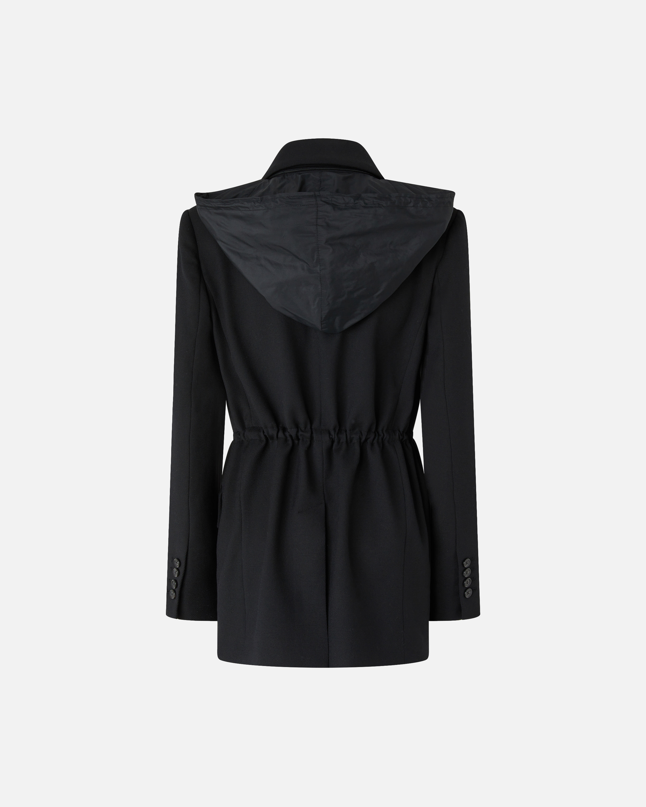 Pinko Hooded Jacket With Drawstring In Black