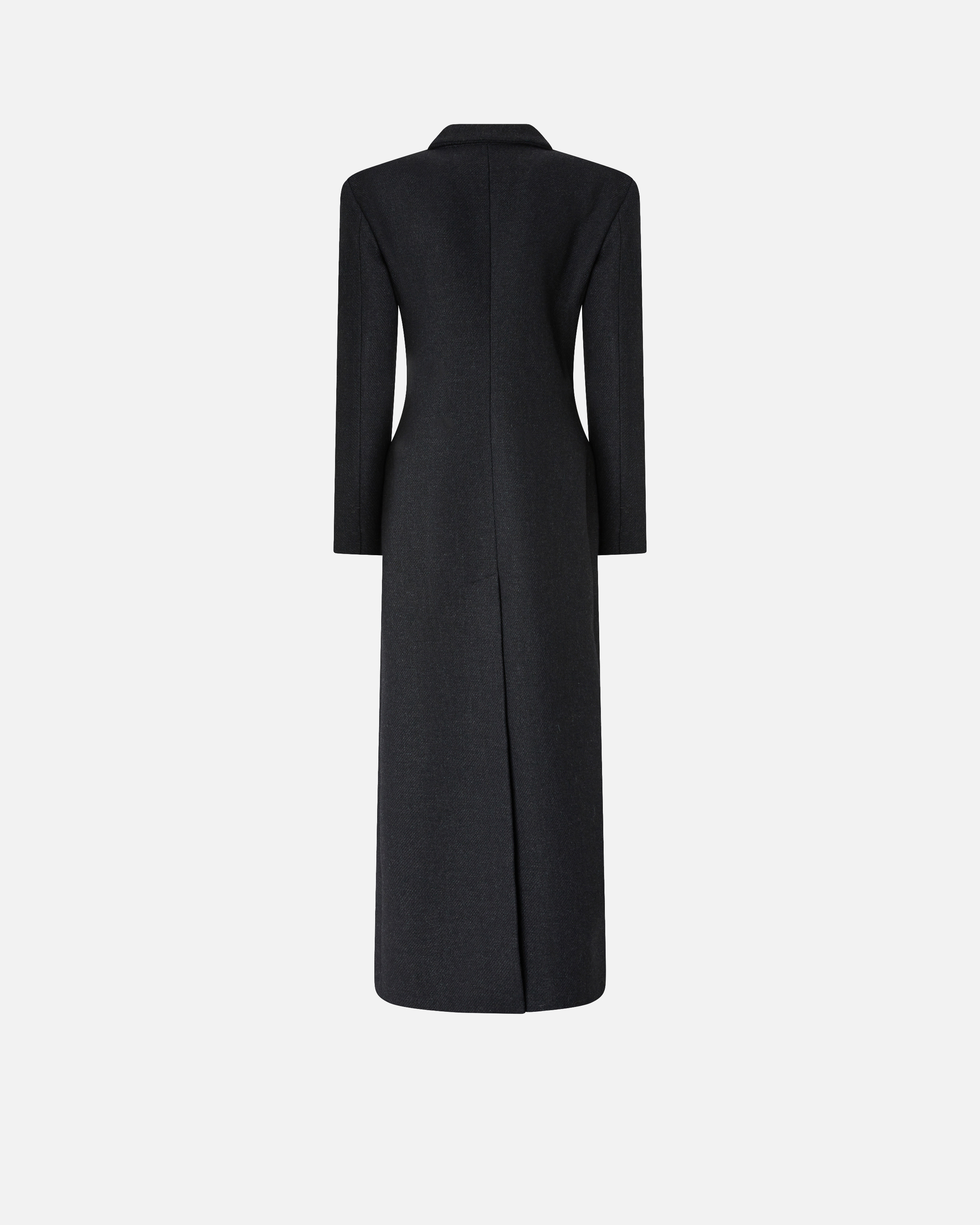 Pinko Structured Wool Coat In Black