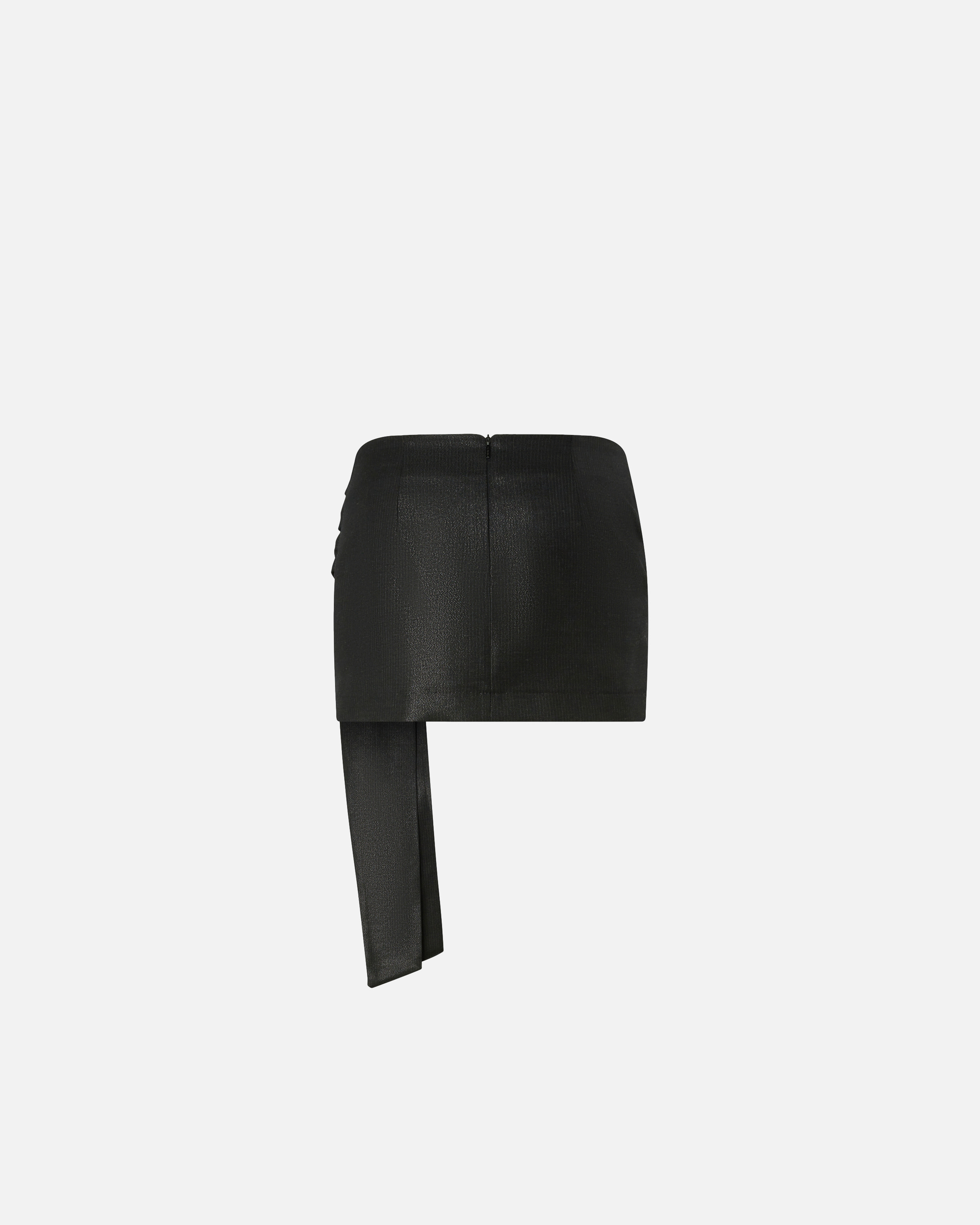 Pinko Bow-detail Draped Mini Skirt In Black