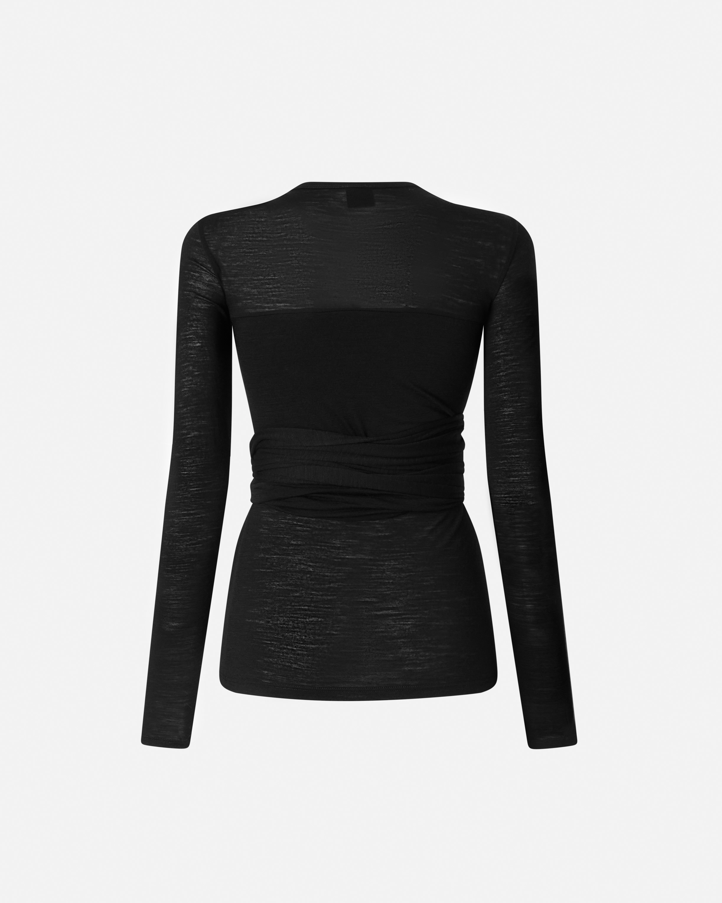 Pinko Wool-blend Sweater With Knot Detail In Black
