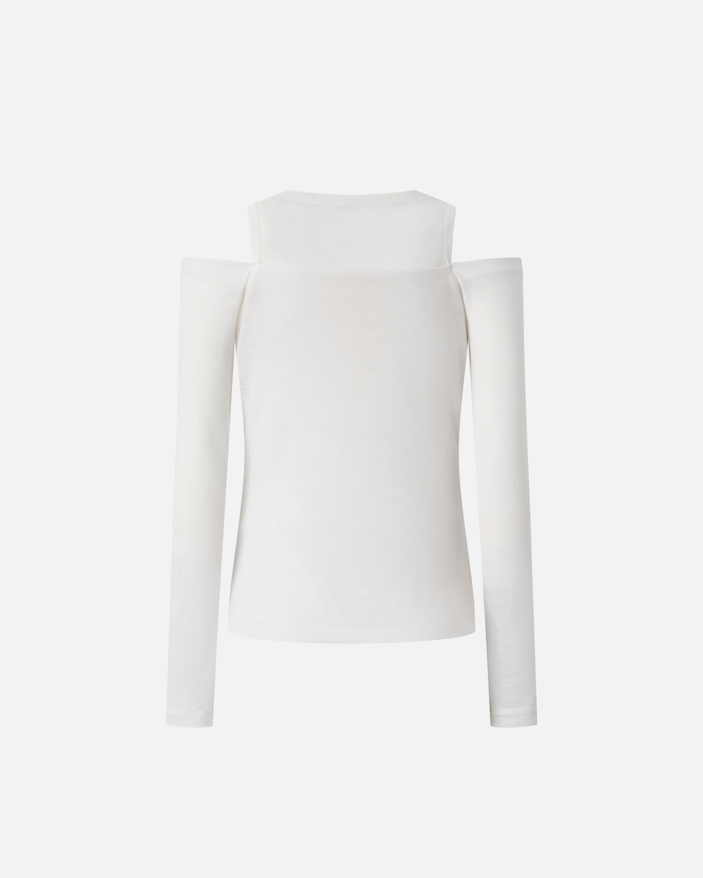 Pinko Off-the-shoulder Wool Blend Jersey Top In White