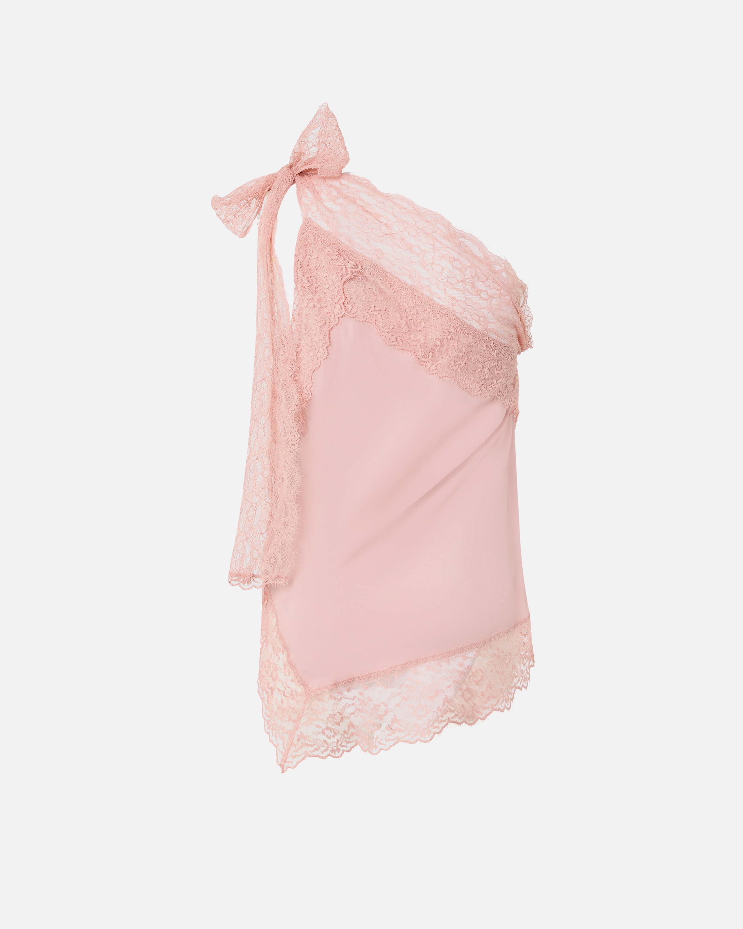 Pinko One-shoulder Top With Lace Trim