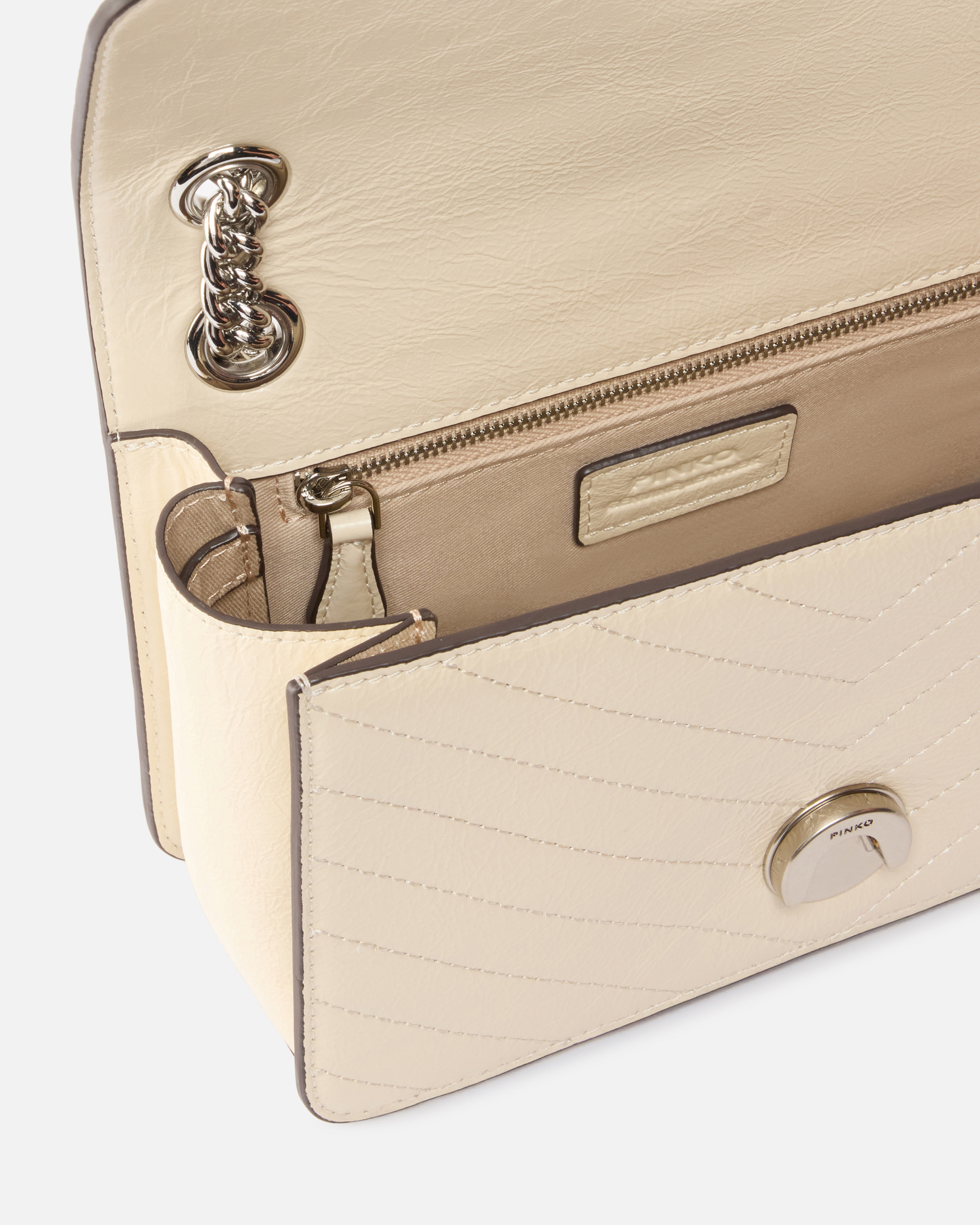 Petit sac à main Mini Love Bag One Light en cuir à chevrons 3