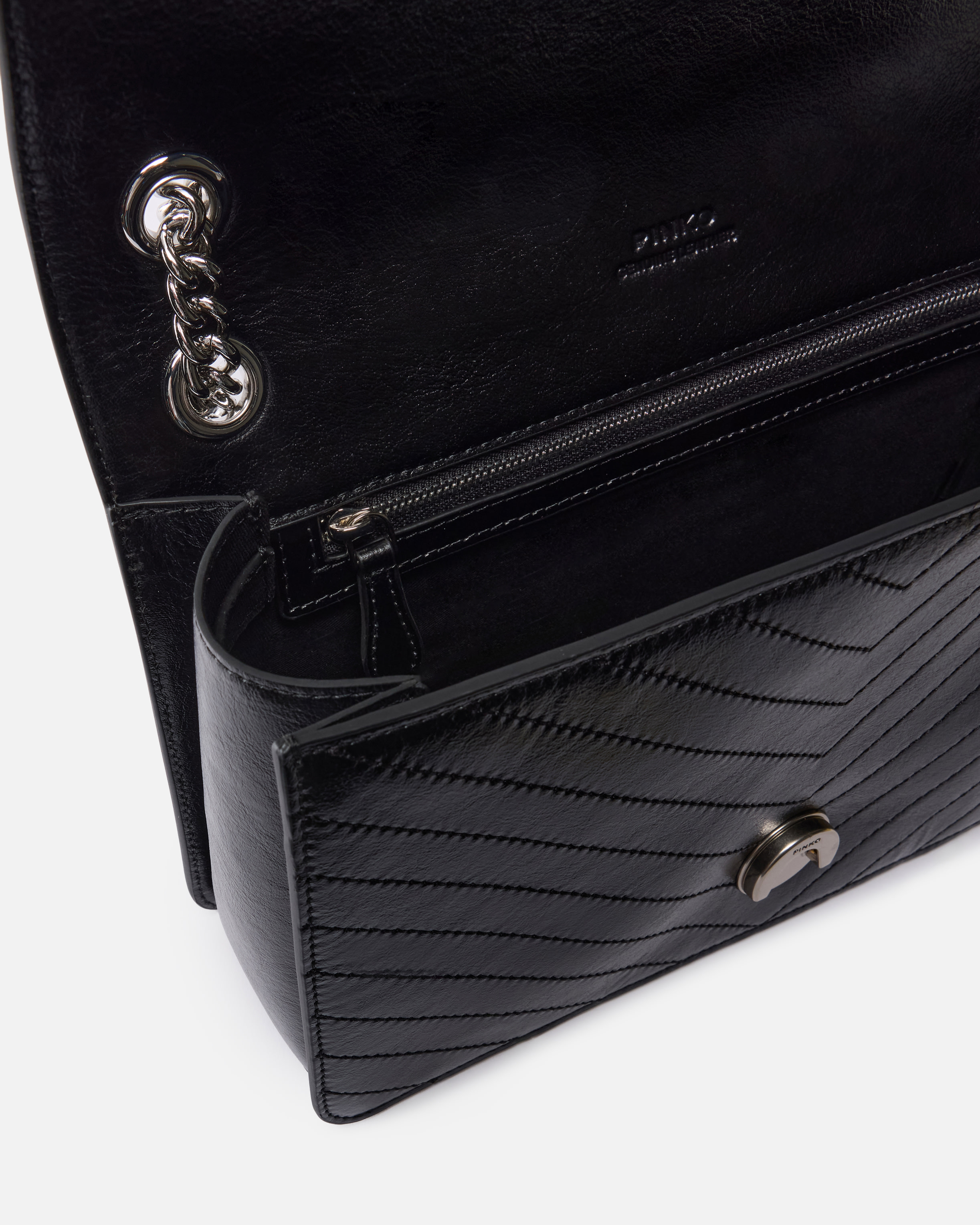 Borsa a mano media Love Bag One in pelle chevron 3