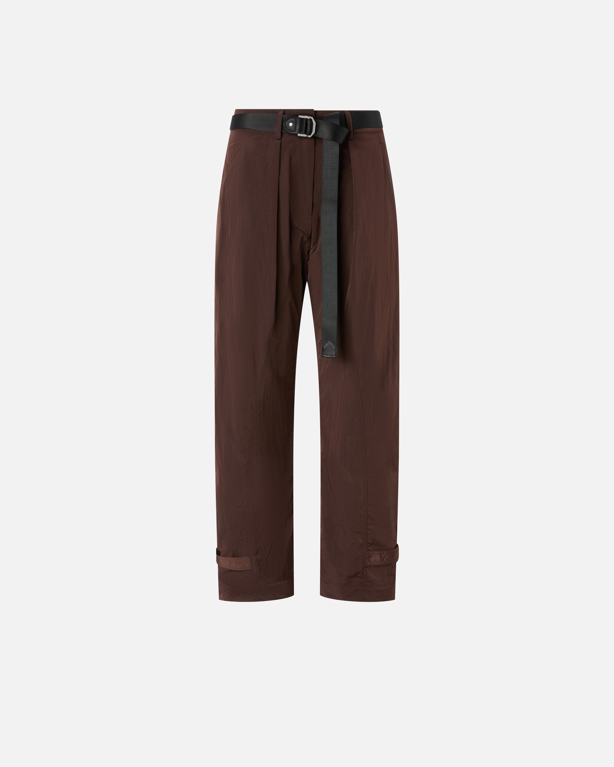 Pinko Loose-fit Trousers With Knotted Belt In Brown