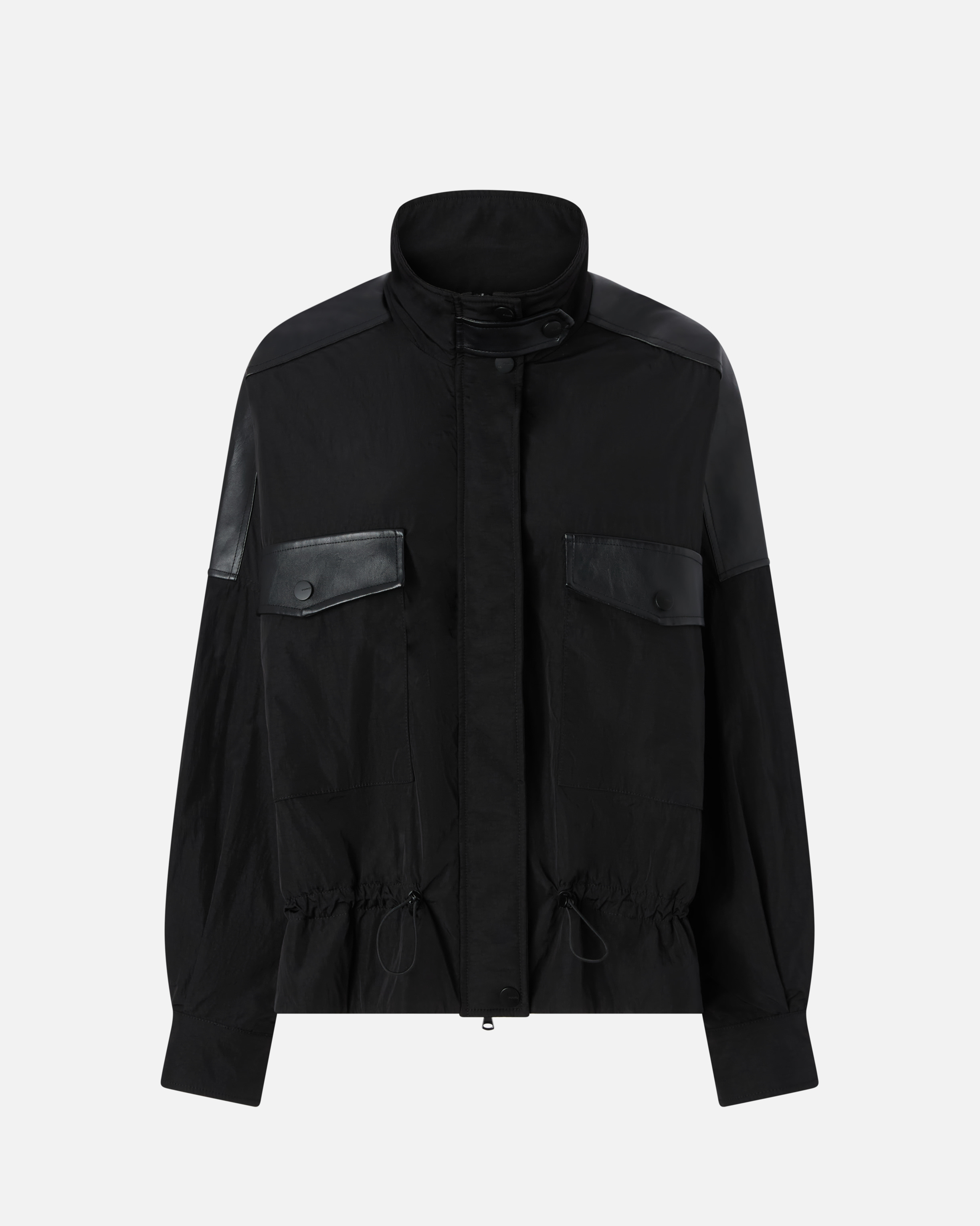 Black jacket with adjustable drawstring - Negro - large | Pinko 