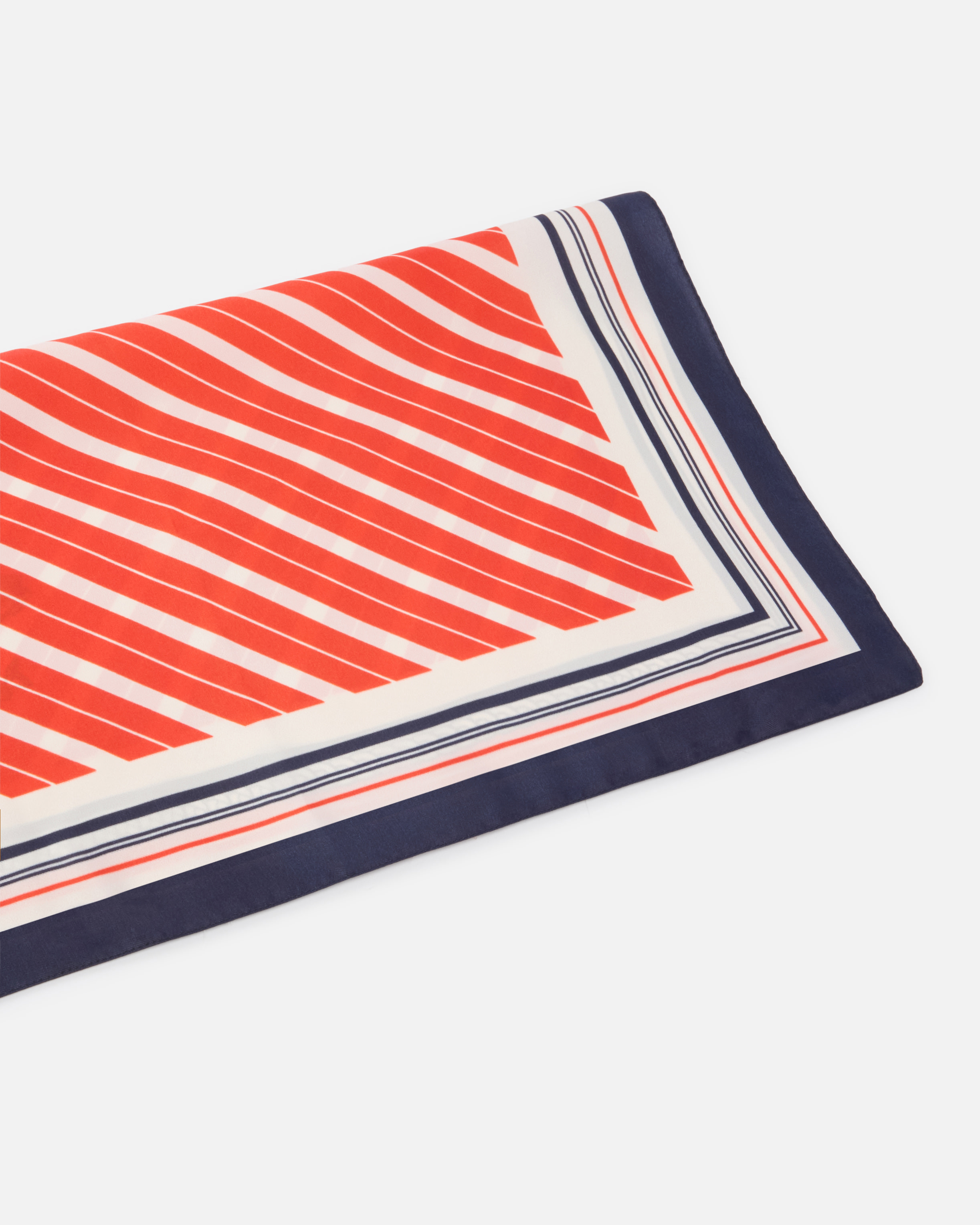 Pinko Marinière Print Twill Scarf In Orange