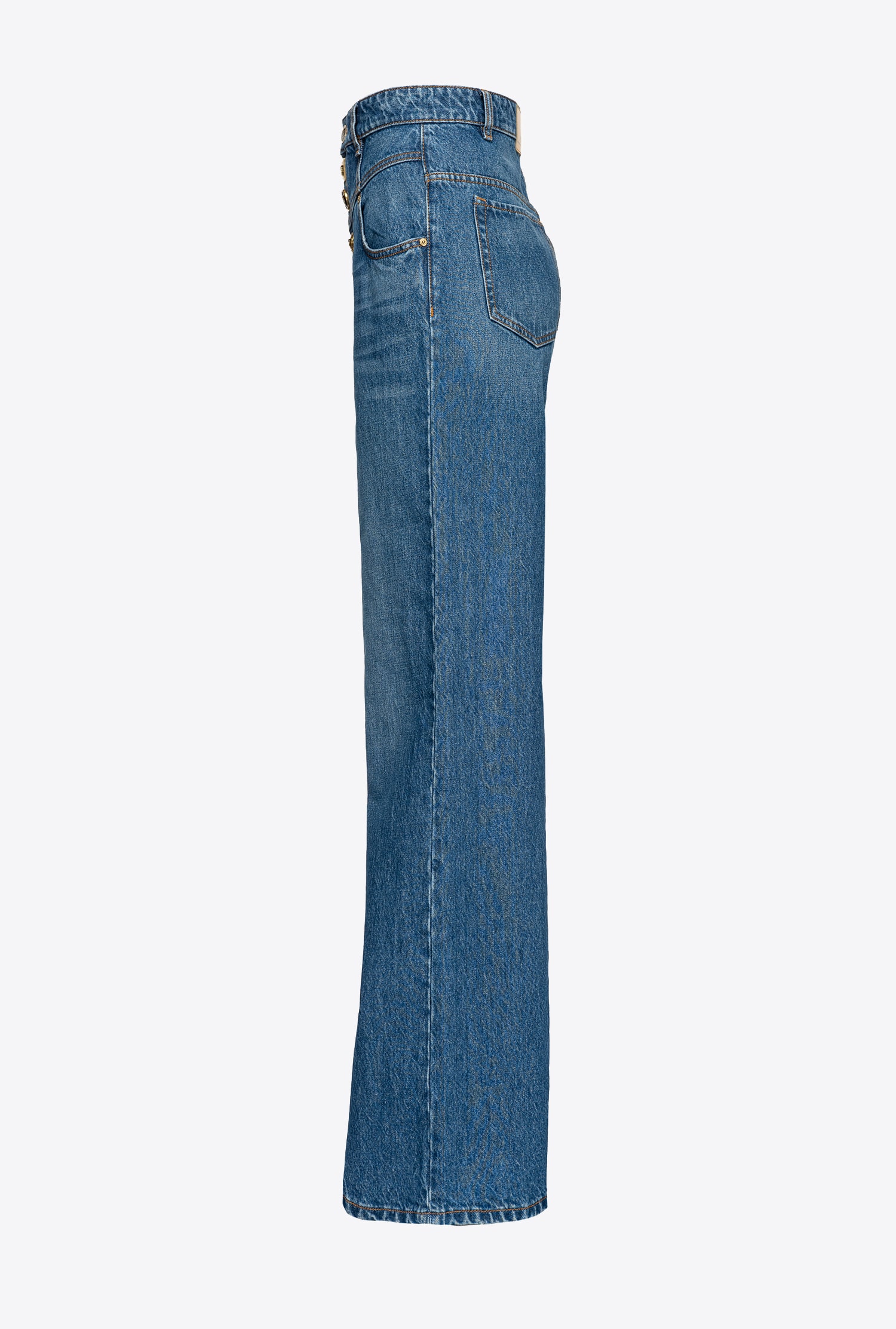 Wide-leg jeans with jewel buttons PINKO → Shop Online