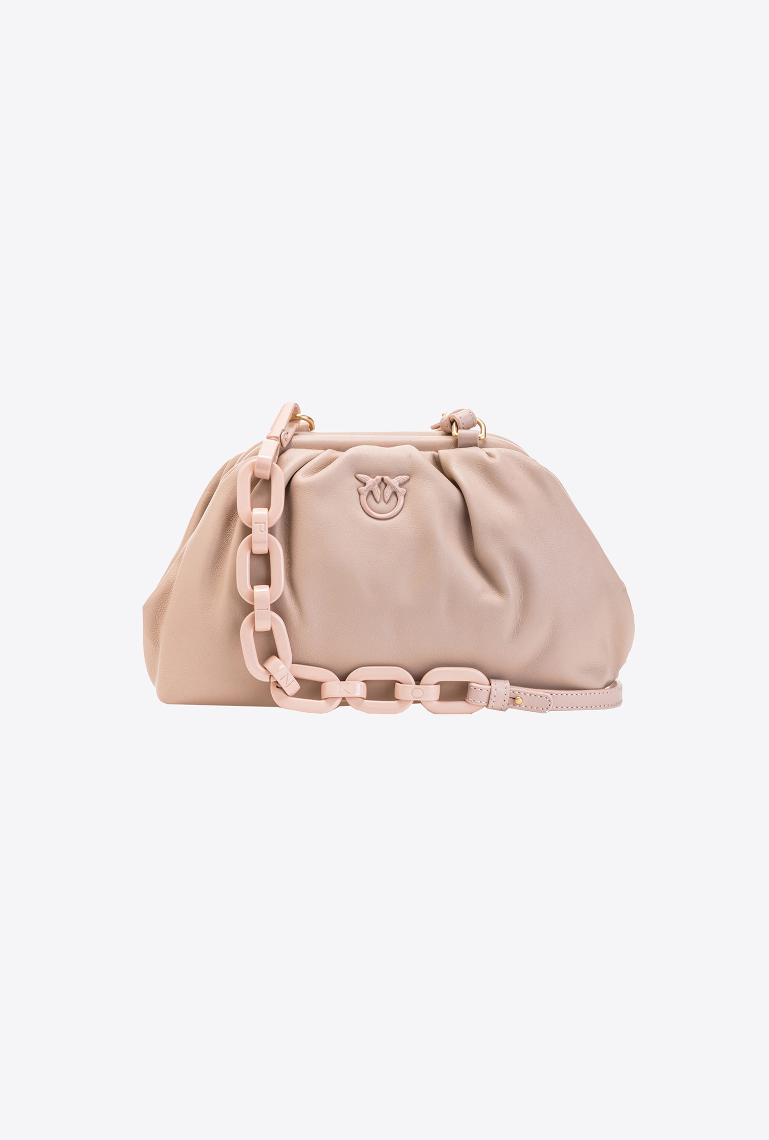 Pinko Chain logo-plaque gathered shoulder bag