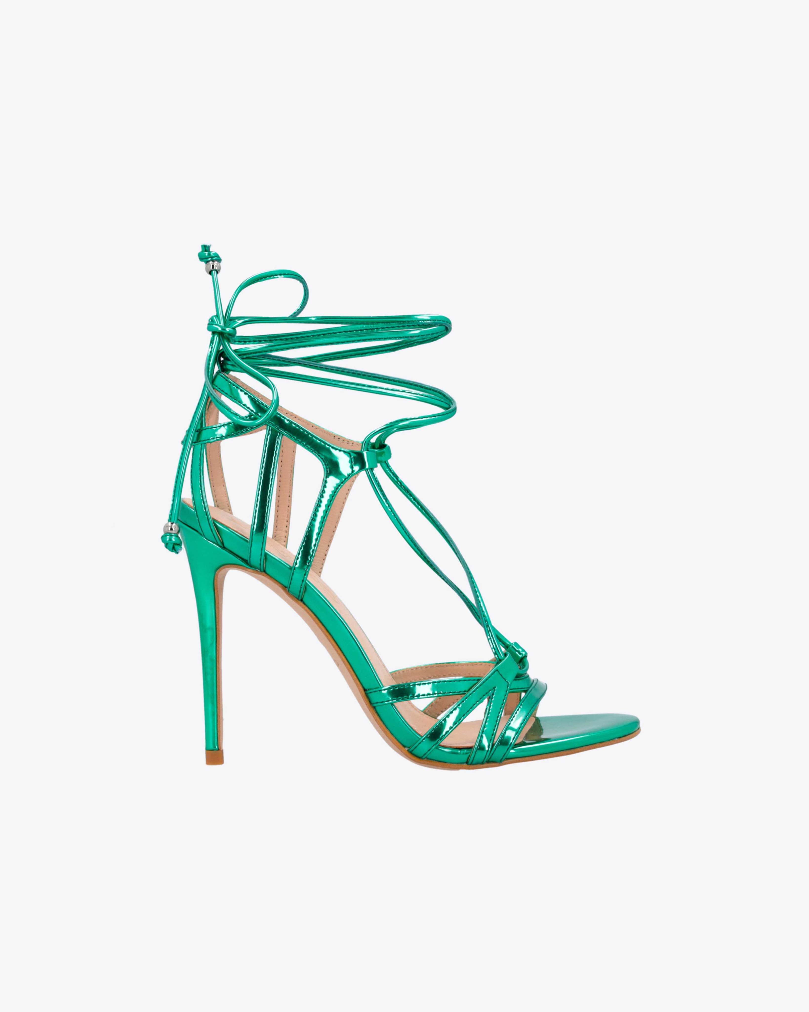 Pinko Laminated Mirror-effect Sandals In V20