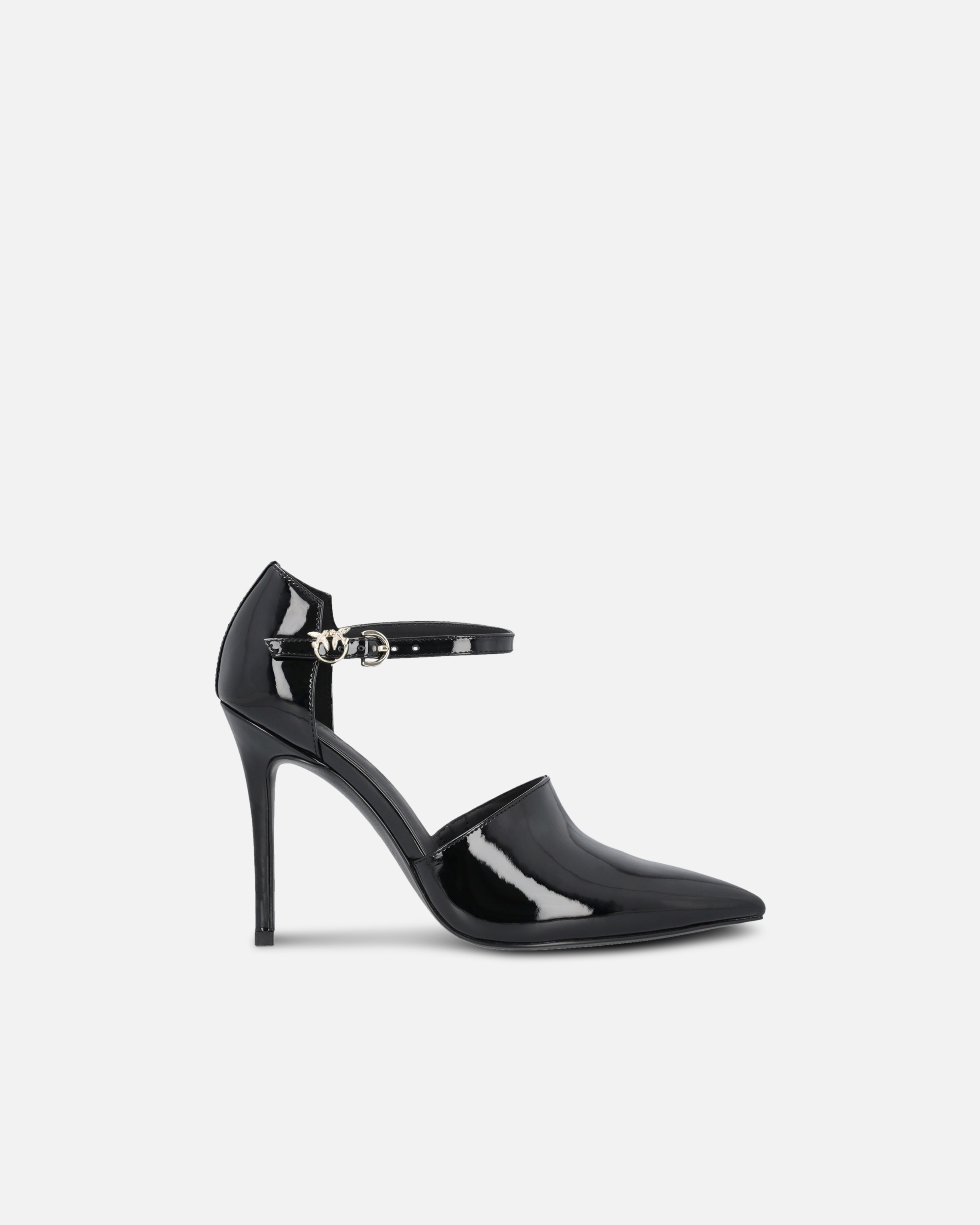 Shiny shoes with heel and front strap PINKO → Shop Online Shiny shoes with heel and front strap PINKO → Shop Online