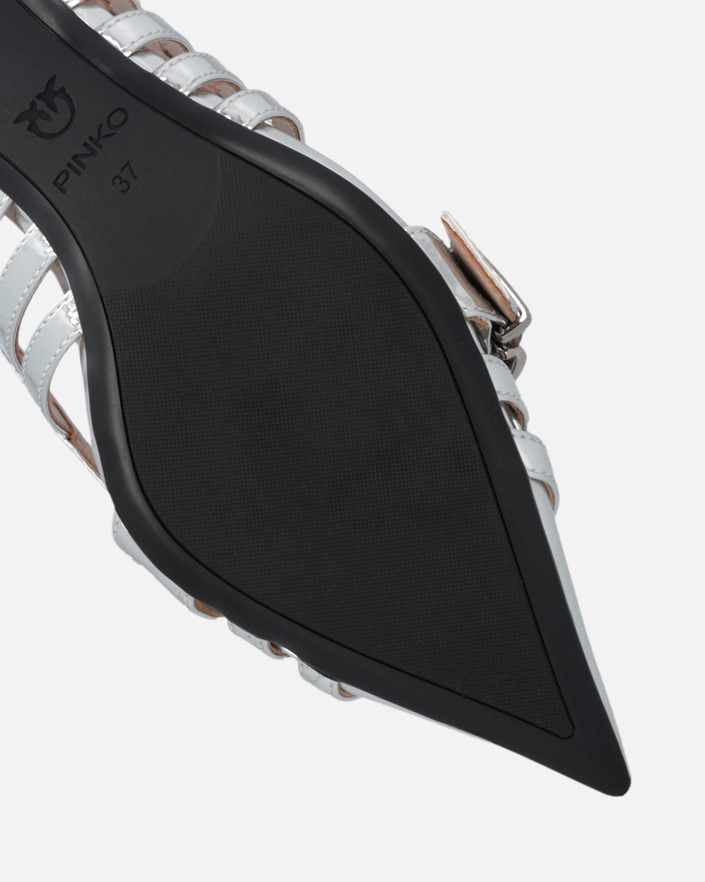 Pinko Escarpins Slingback Effet Miroir Argent In Argento