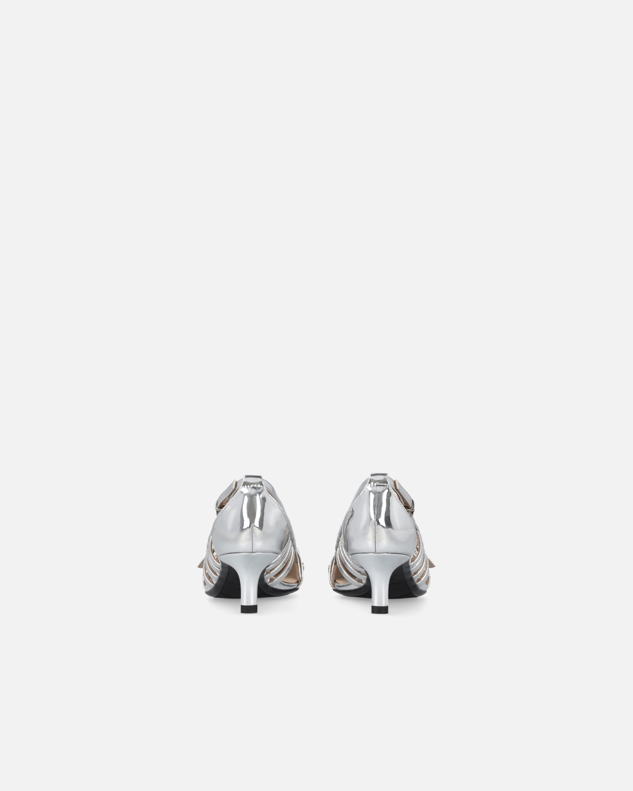 Pinko Escarpins Slingback Effet Miroir Argent In Argento