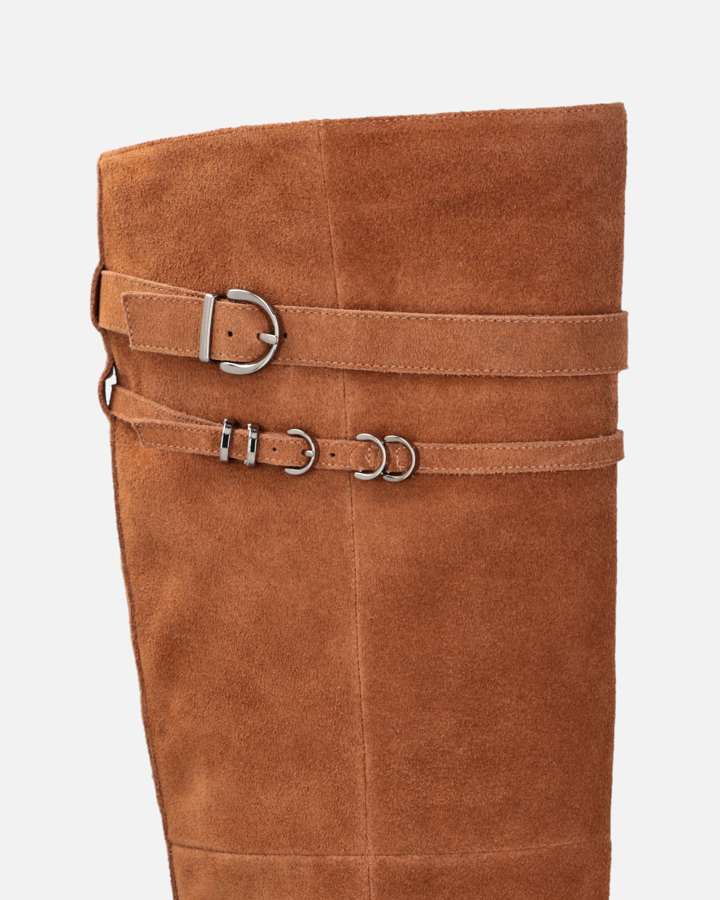 Pinko High Boots In Suede With Heel And Strap In Or Lamé