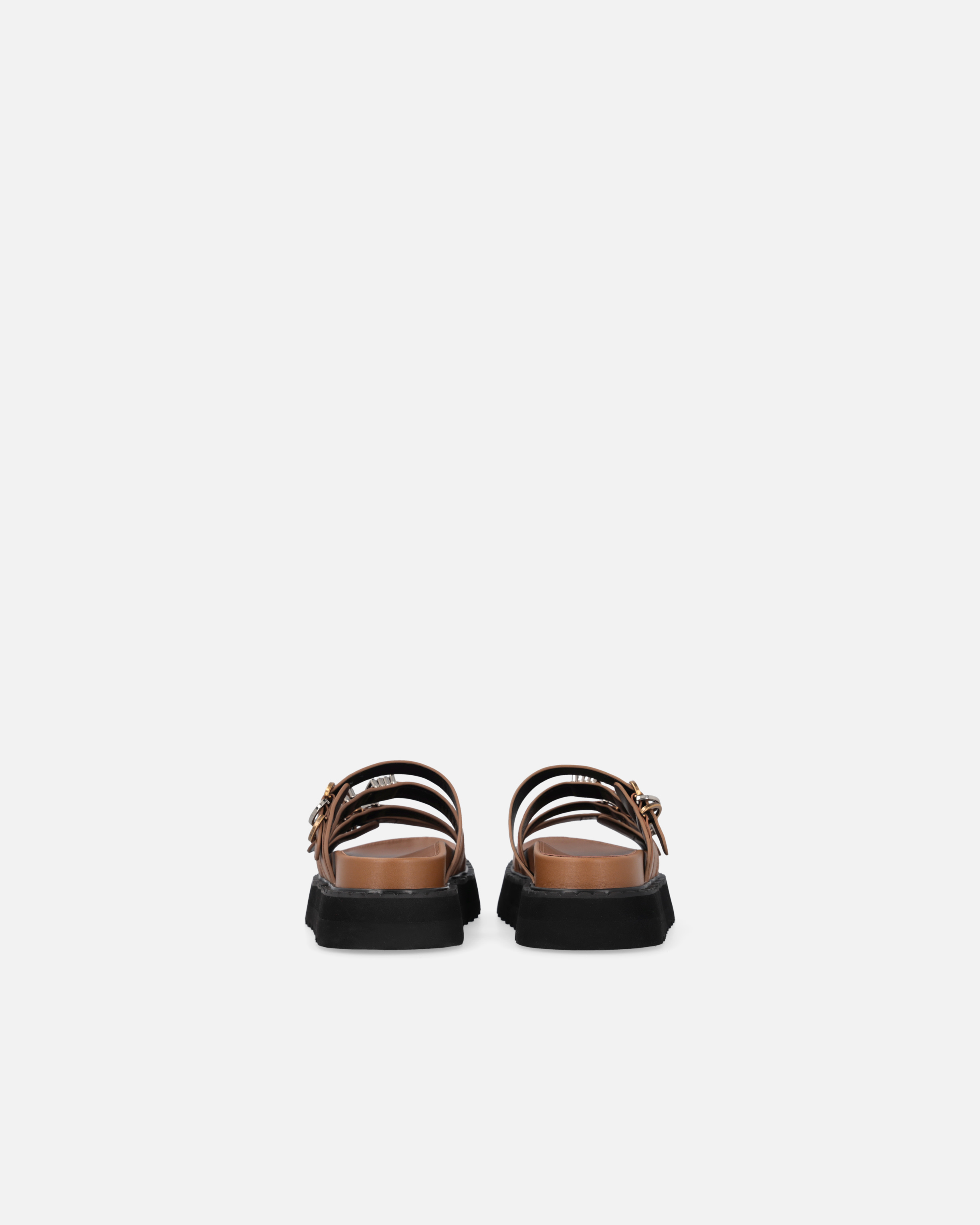 Pinko Leather Slip-ons With Wedge And Straps