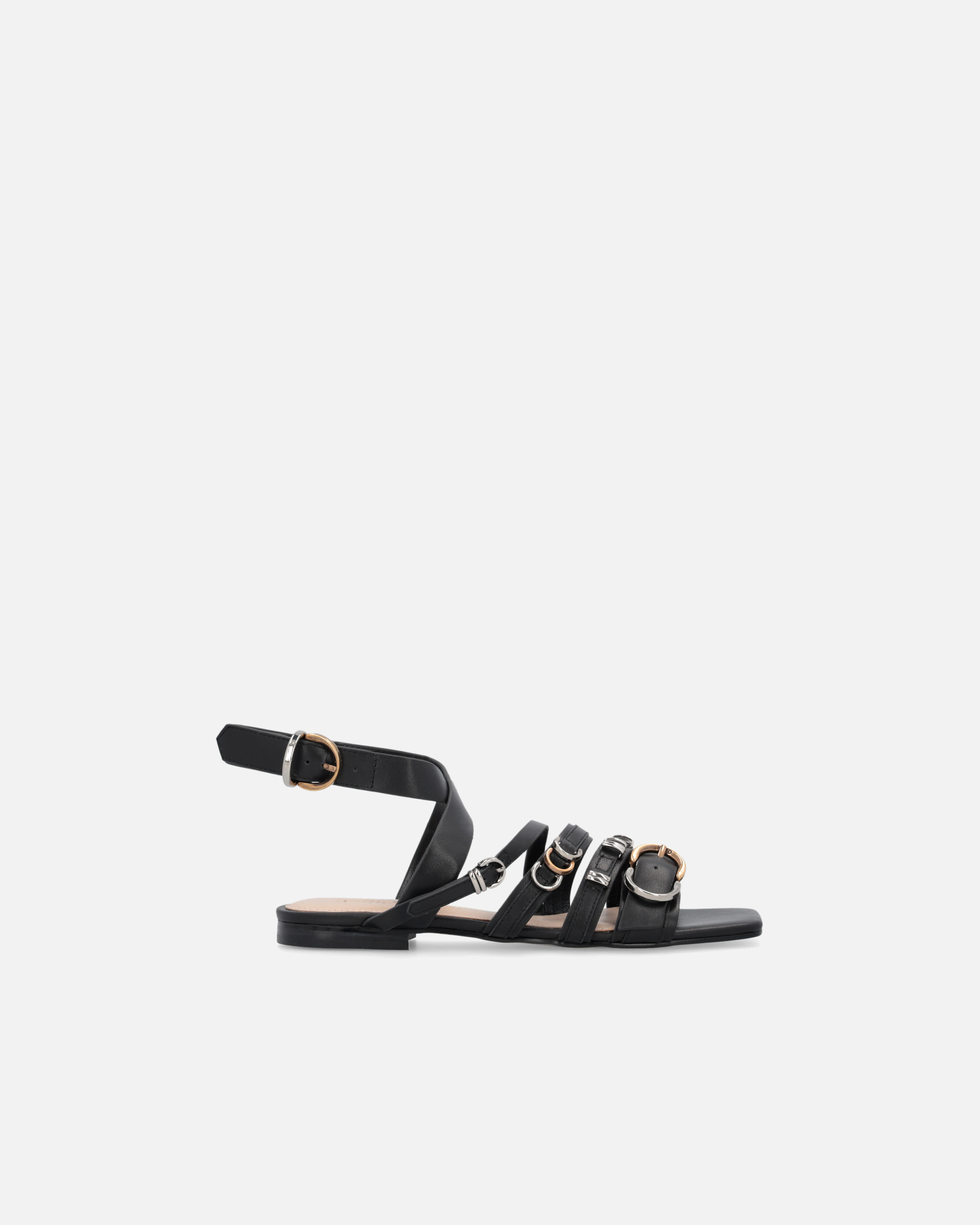 サンダル・ミュール PINKO Women Sandals SD0317 P001Z99 Black Sandals with woven straps and metal details