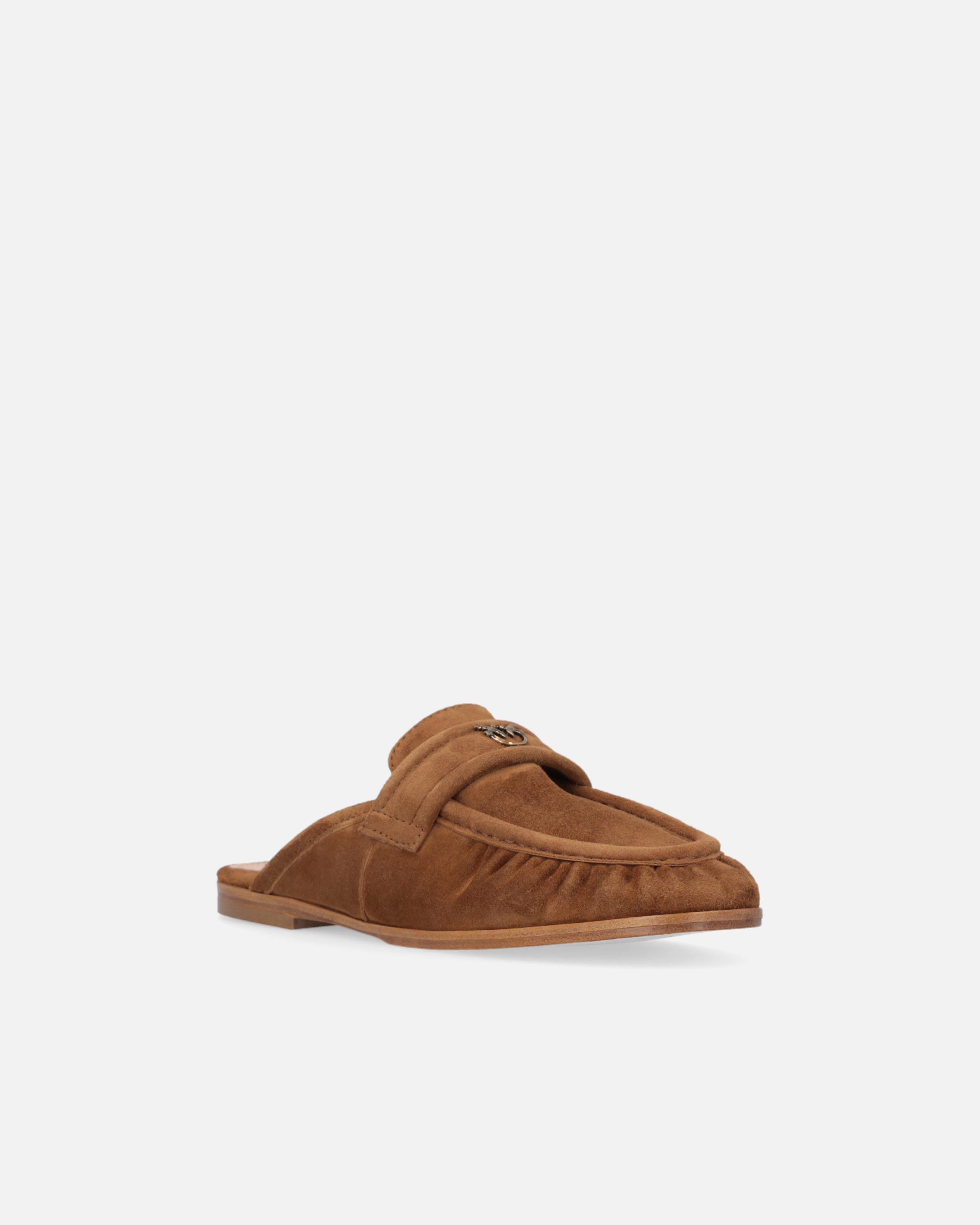 Pinko Suede Flat Heel Sabot Loafers
