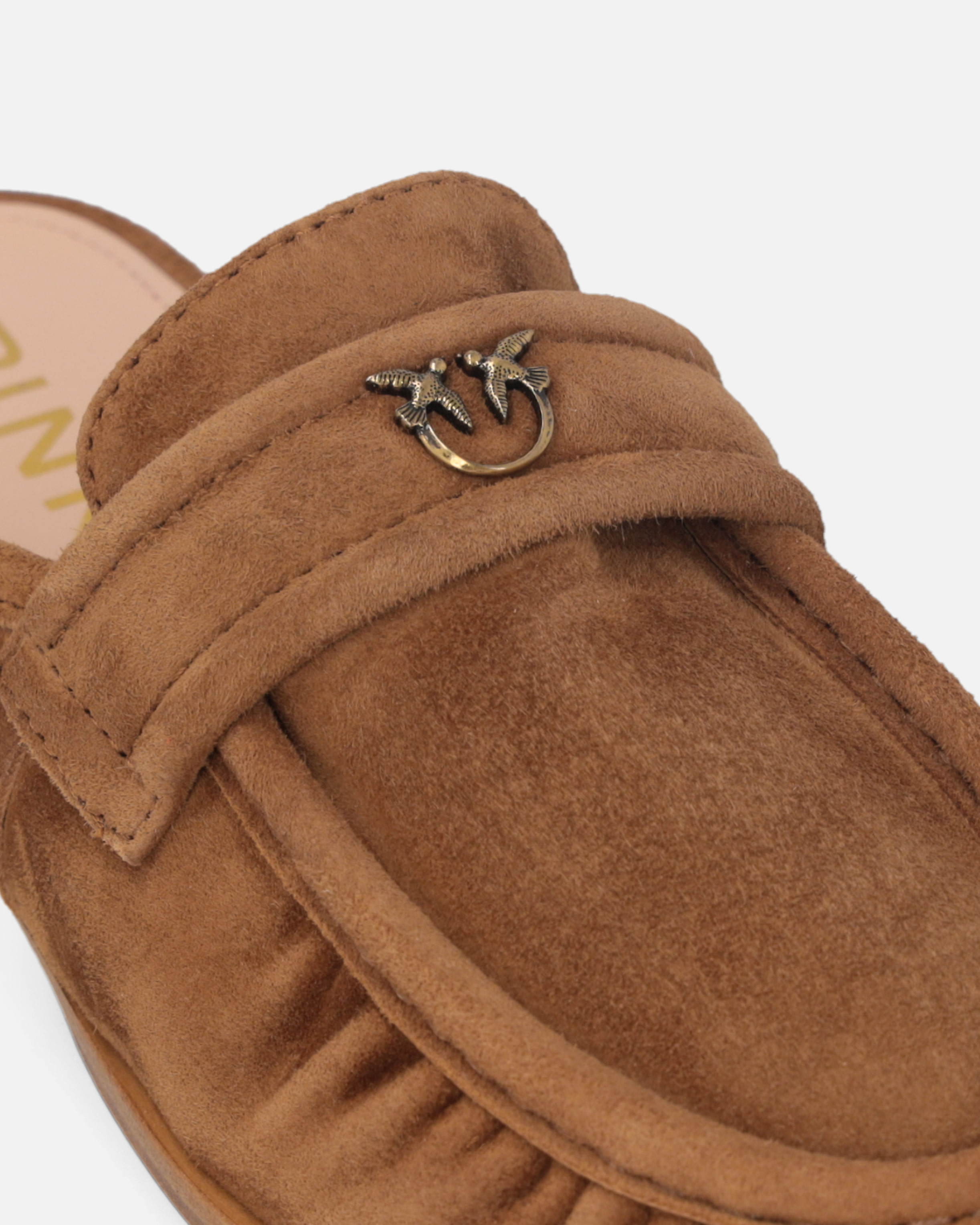 Pinko Suede Flat Heel Sabot Loafers