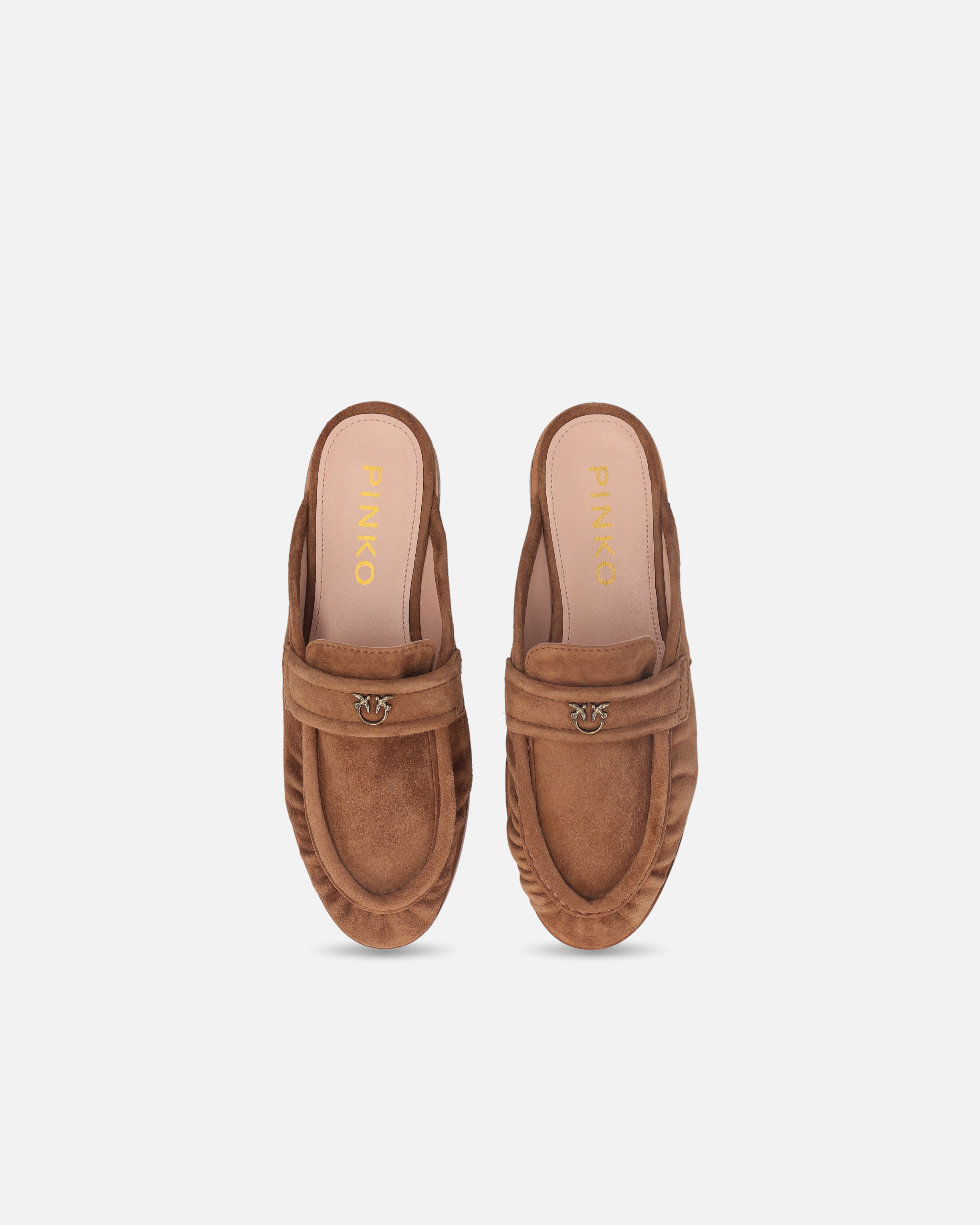 Pinko Suede Flat Heel Sabot Loafers