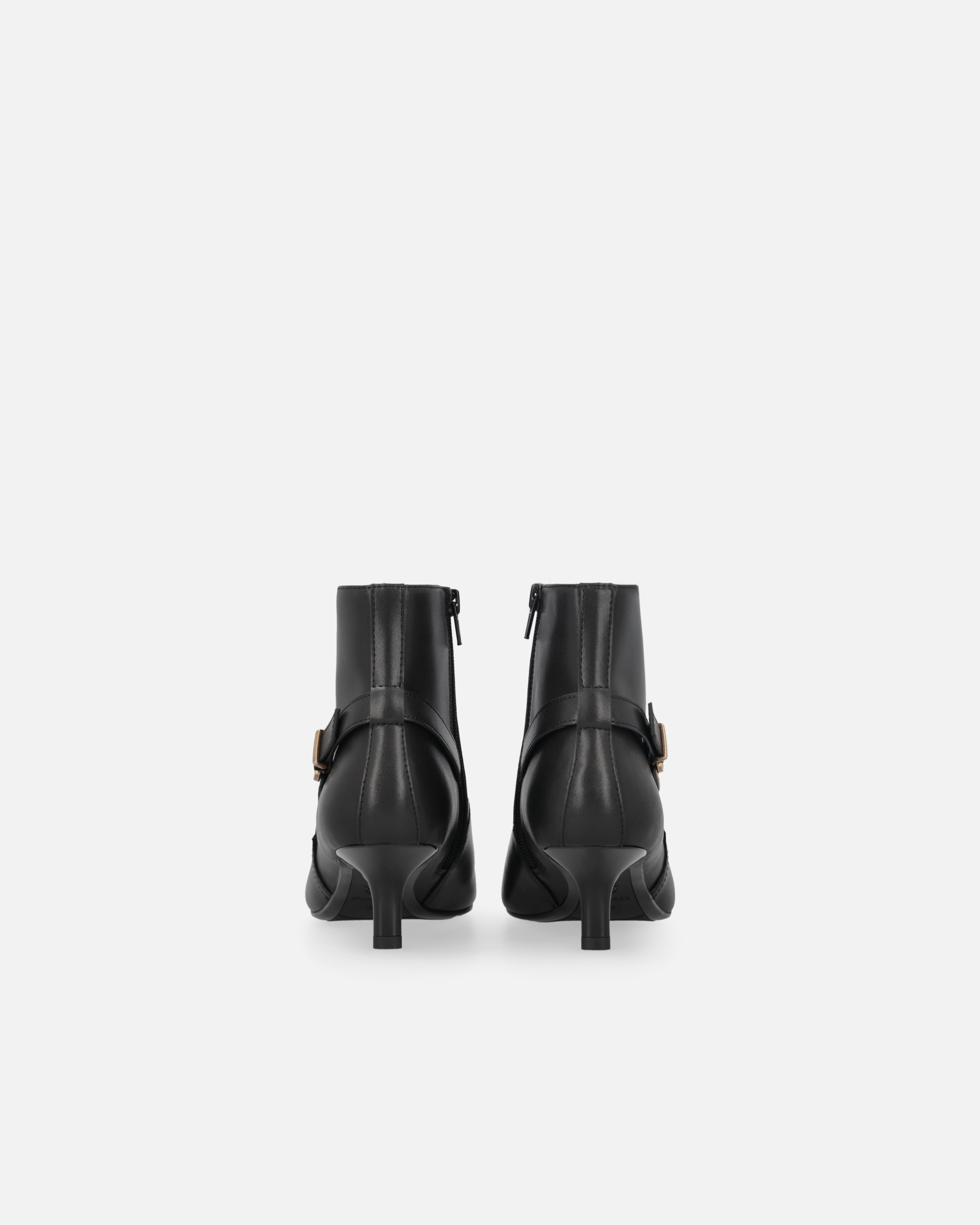 Pinko Booties With Love Birds Logo On The Strap In Black