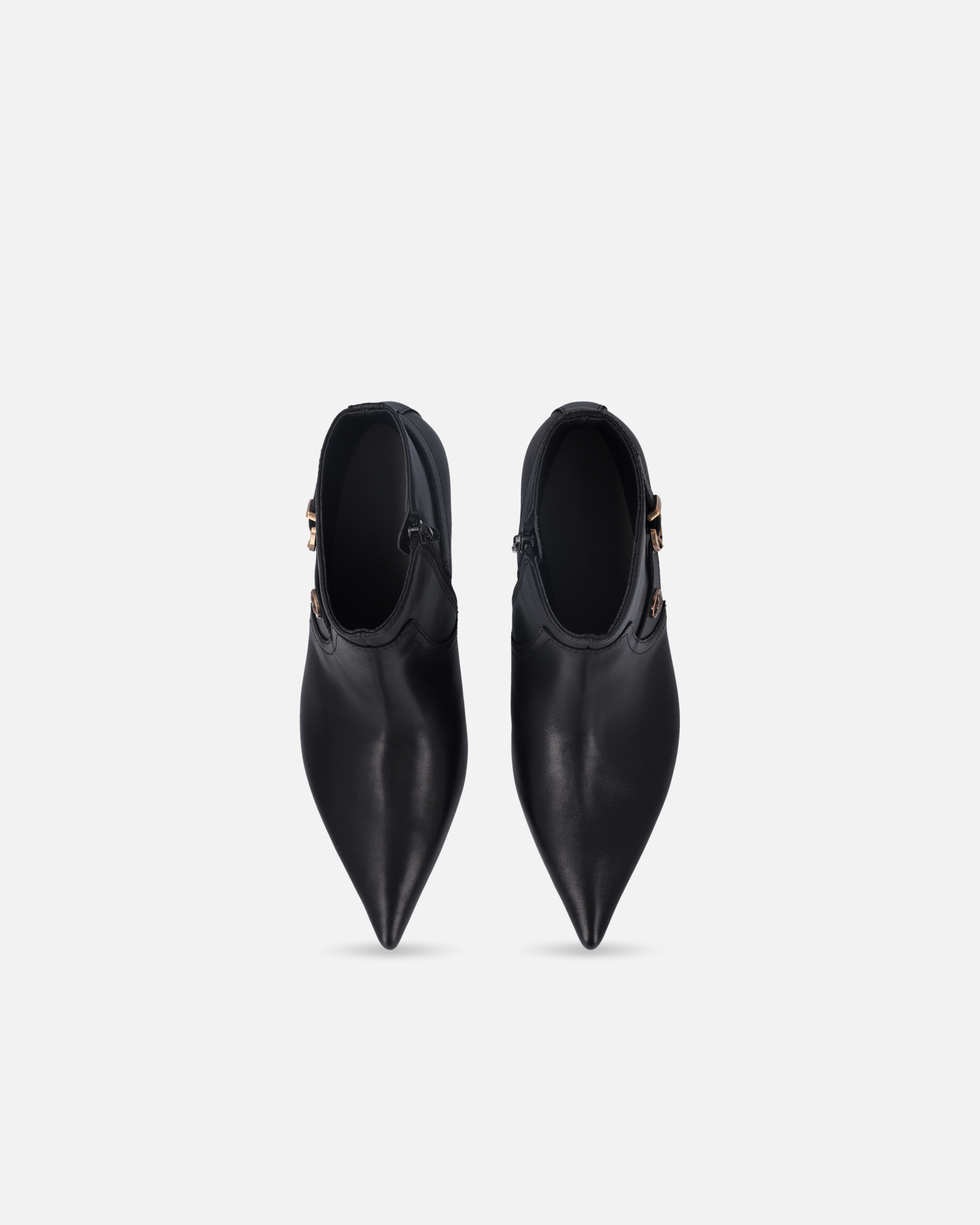 Pinko Booties With Love Birds Logo On The Strap In Black