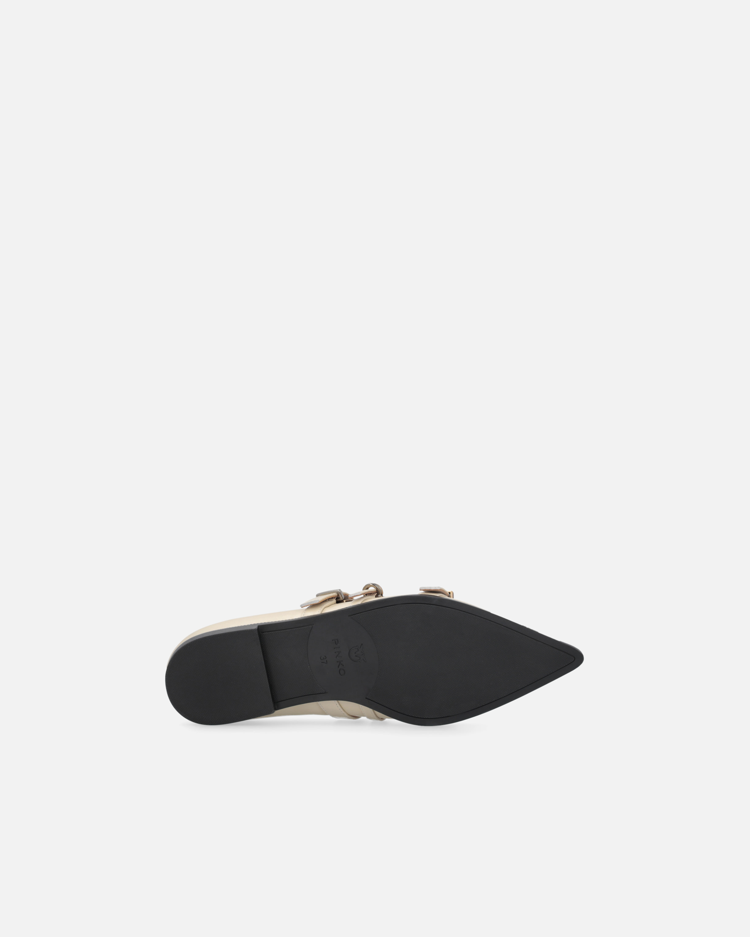 铆钉装饰皮革尖头芭蕾平底鞋 6