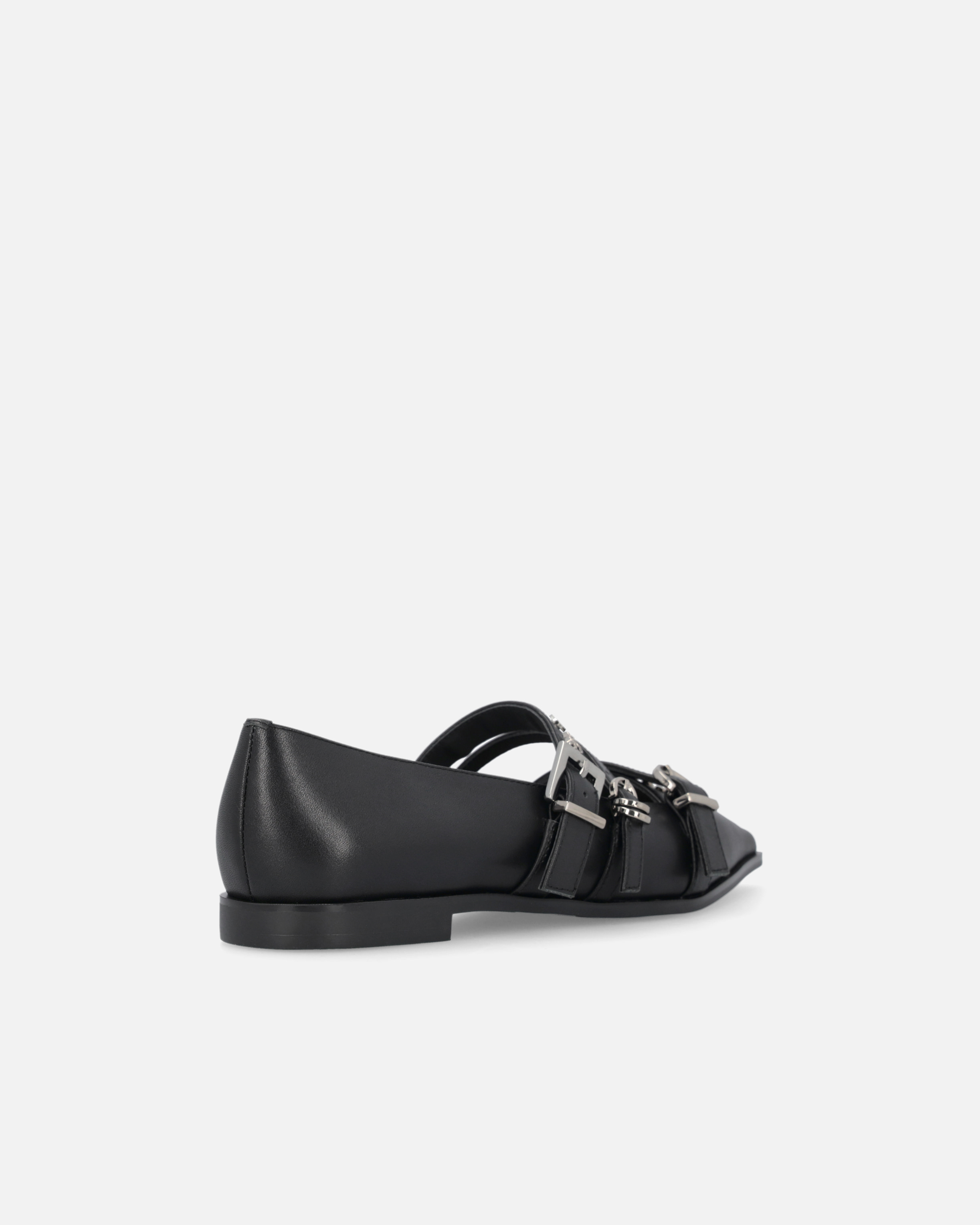 Pinko Ballerines À Bout Pointu En Cuir Clouté In Black