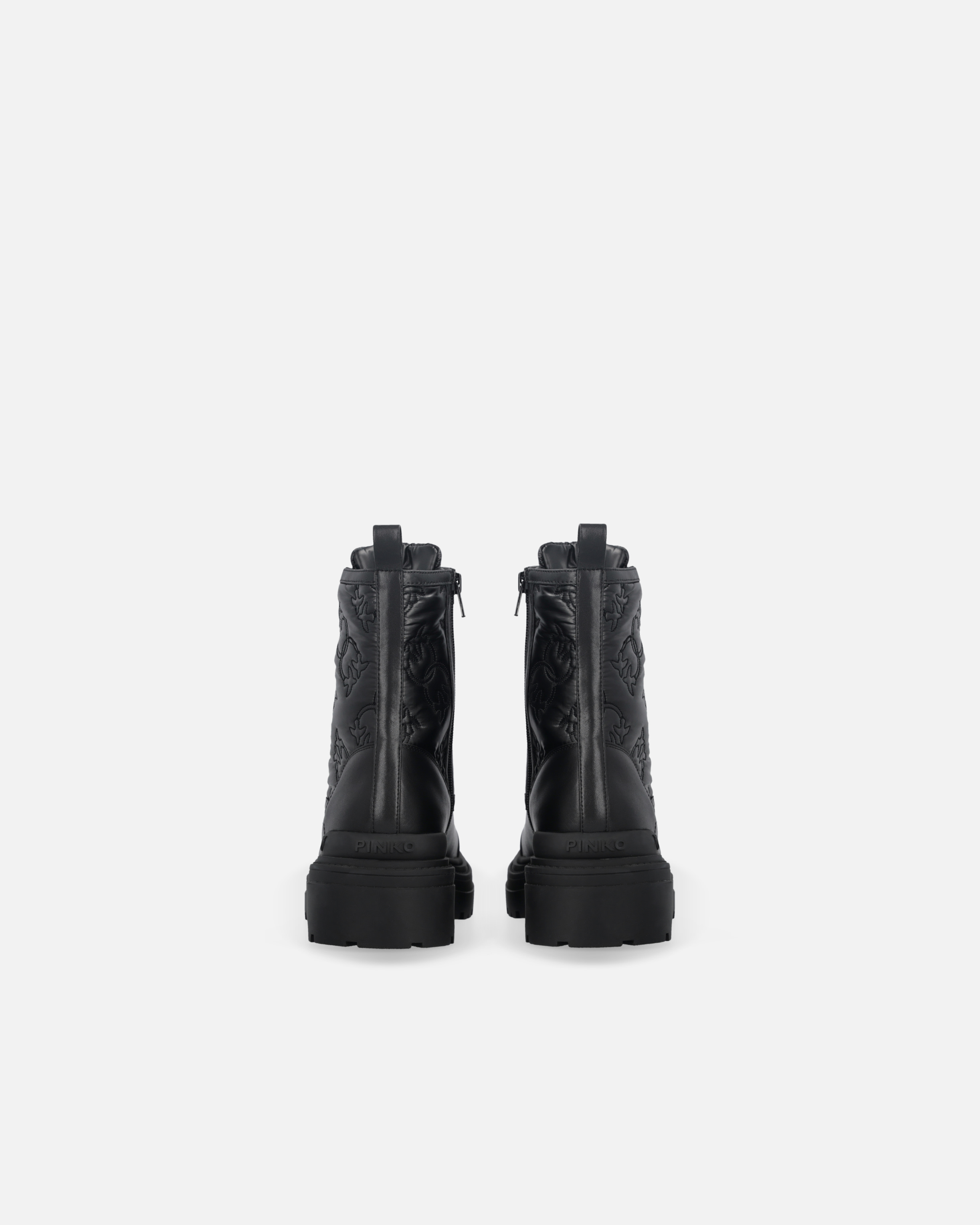 Anfibi in pelle trapuntata con logo Love Birds 7