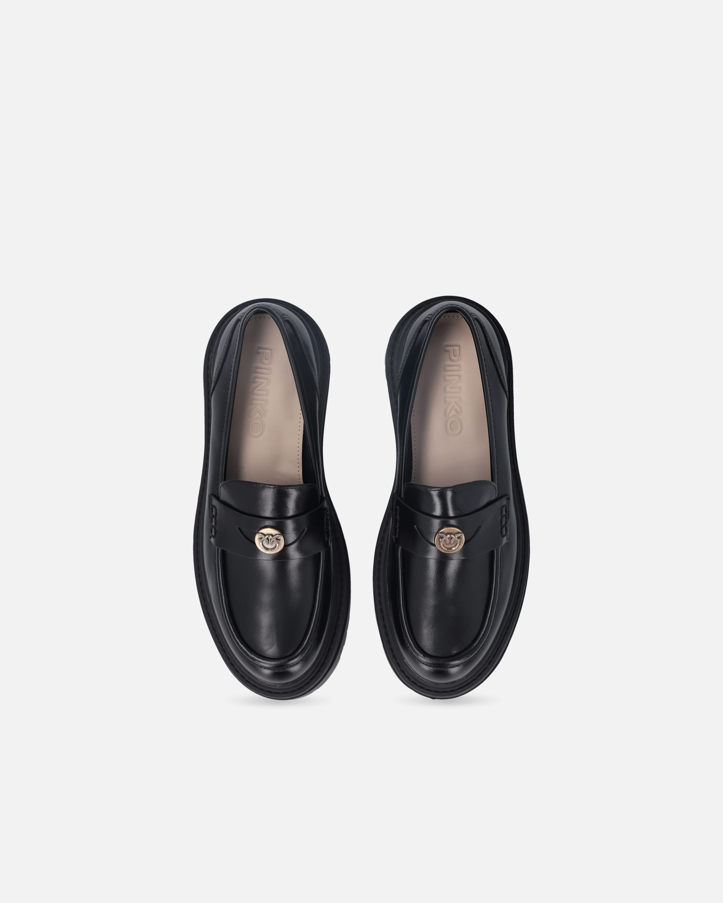 Love Birds 徽标皮革莫卡辛鞋 8