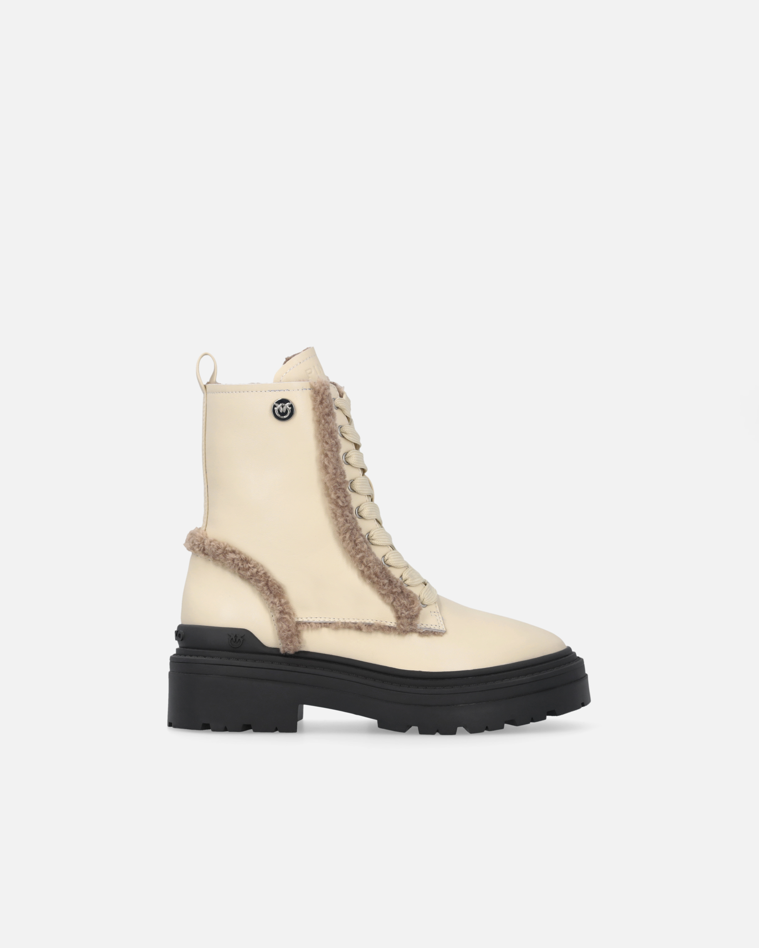 皮草效果短靴 - 白色 - large | Pinko 