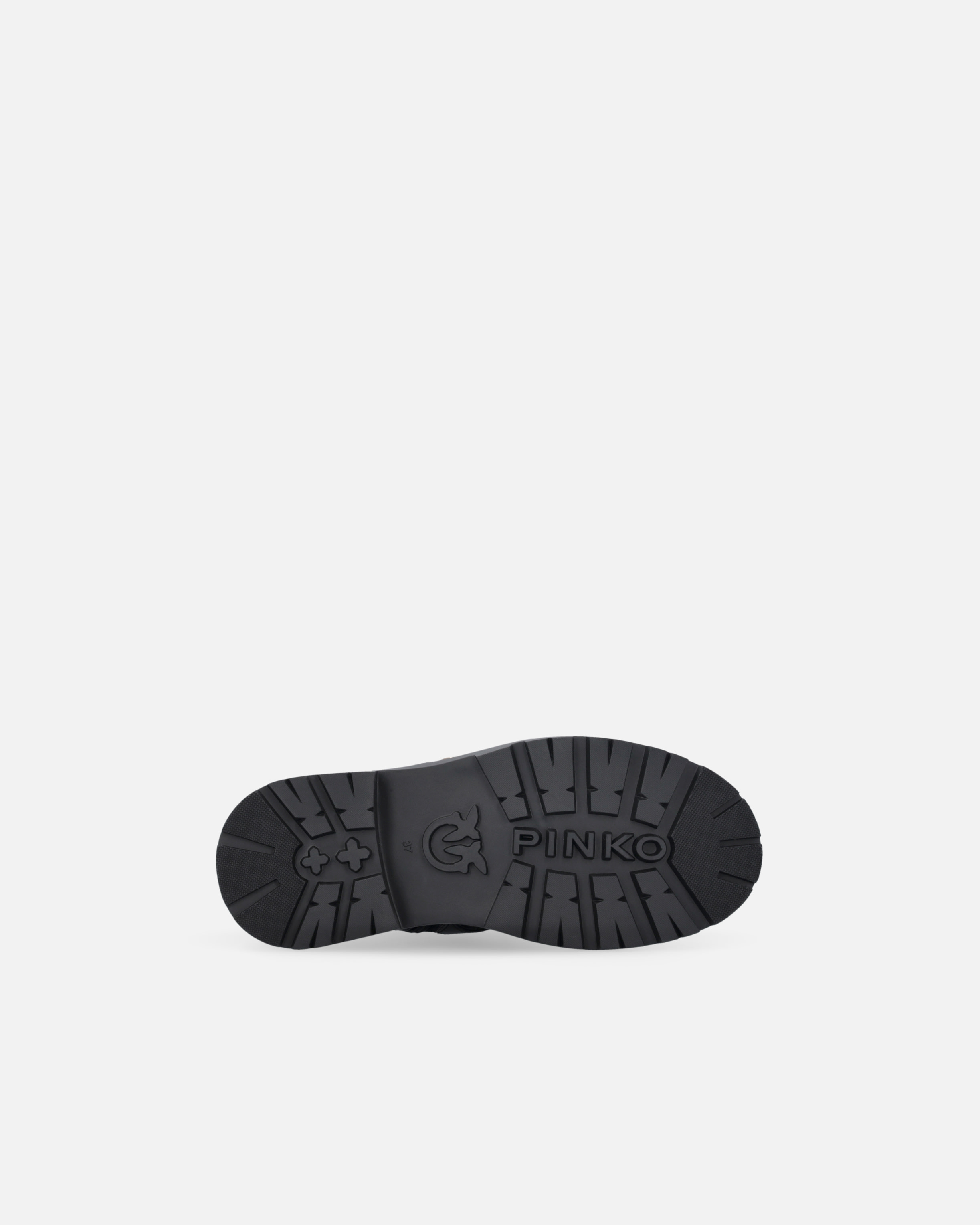 Pinko Leather Booties With Love Birds Logo In Black