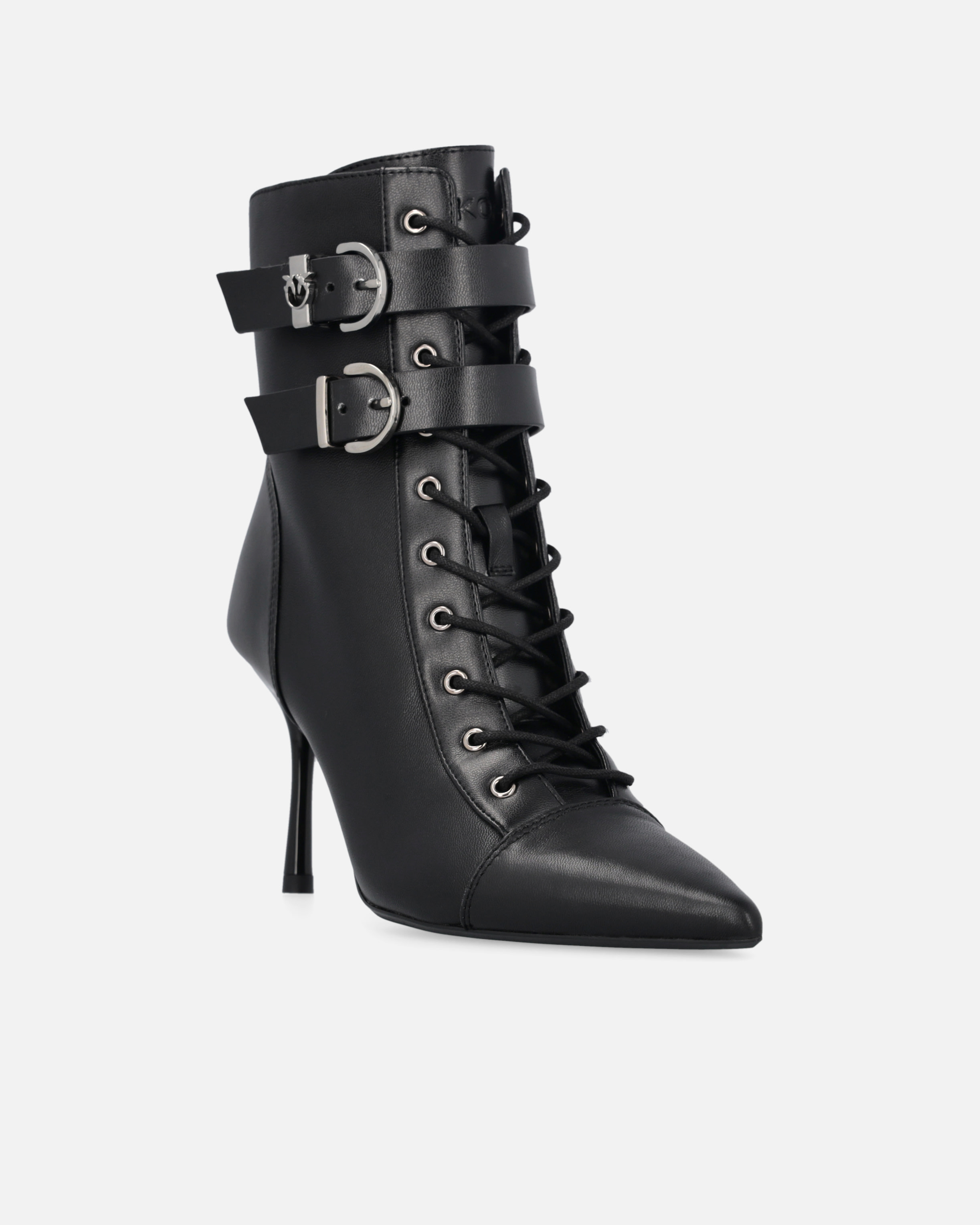 Stiefeletten mit Riemchen und Logo Love Birds - Schwarz - large