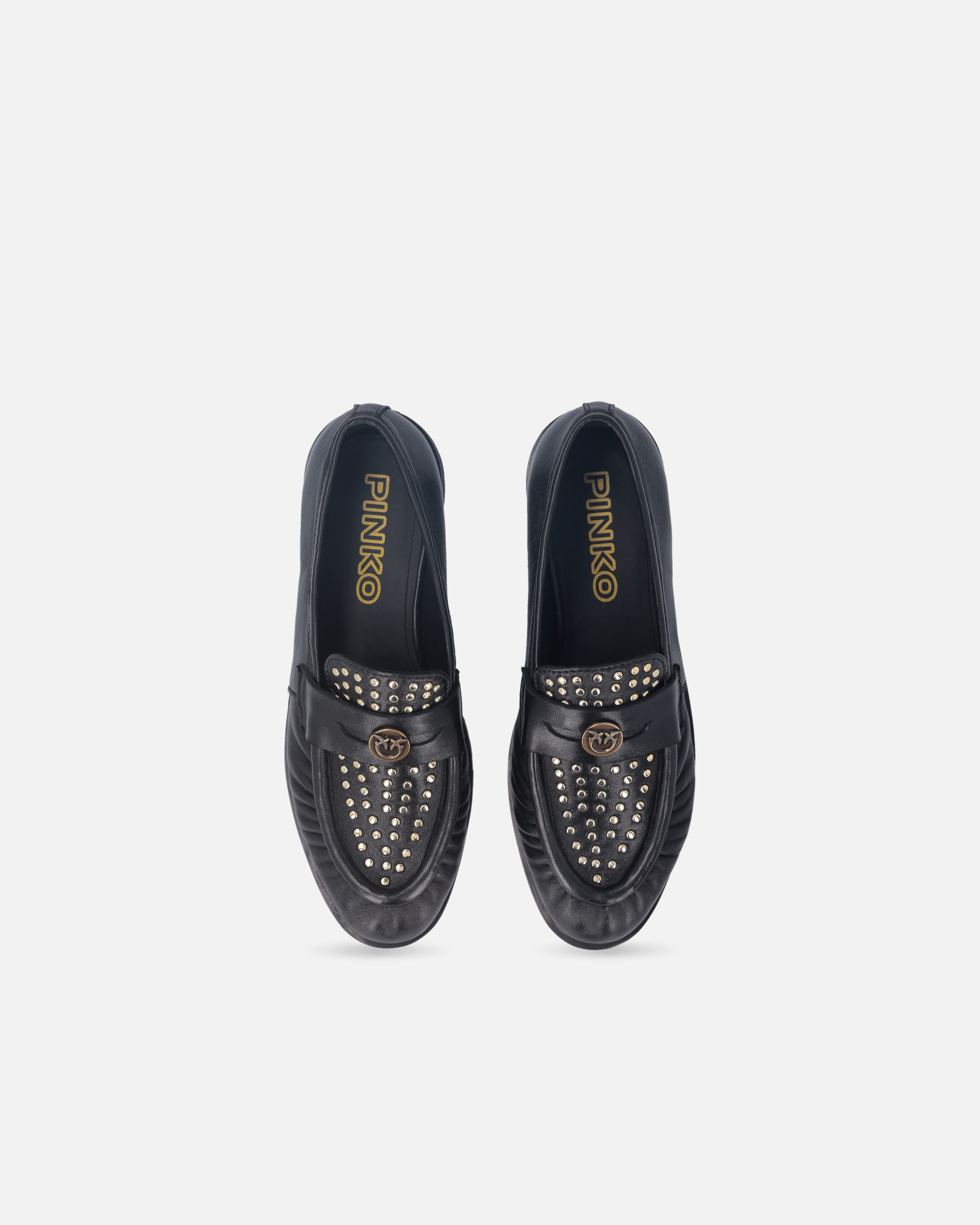 Moccasins with studs and Love Birds logo plaque 9