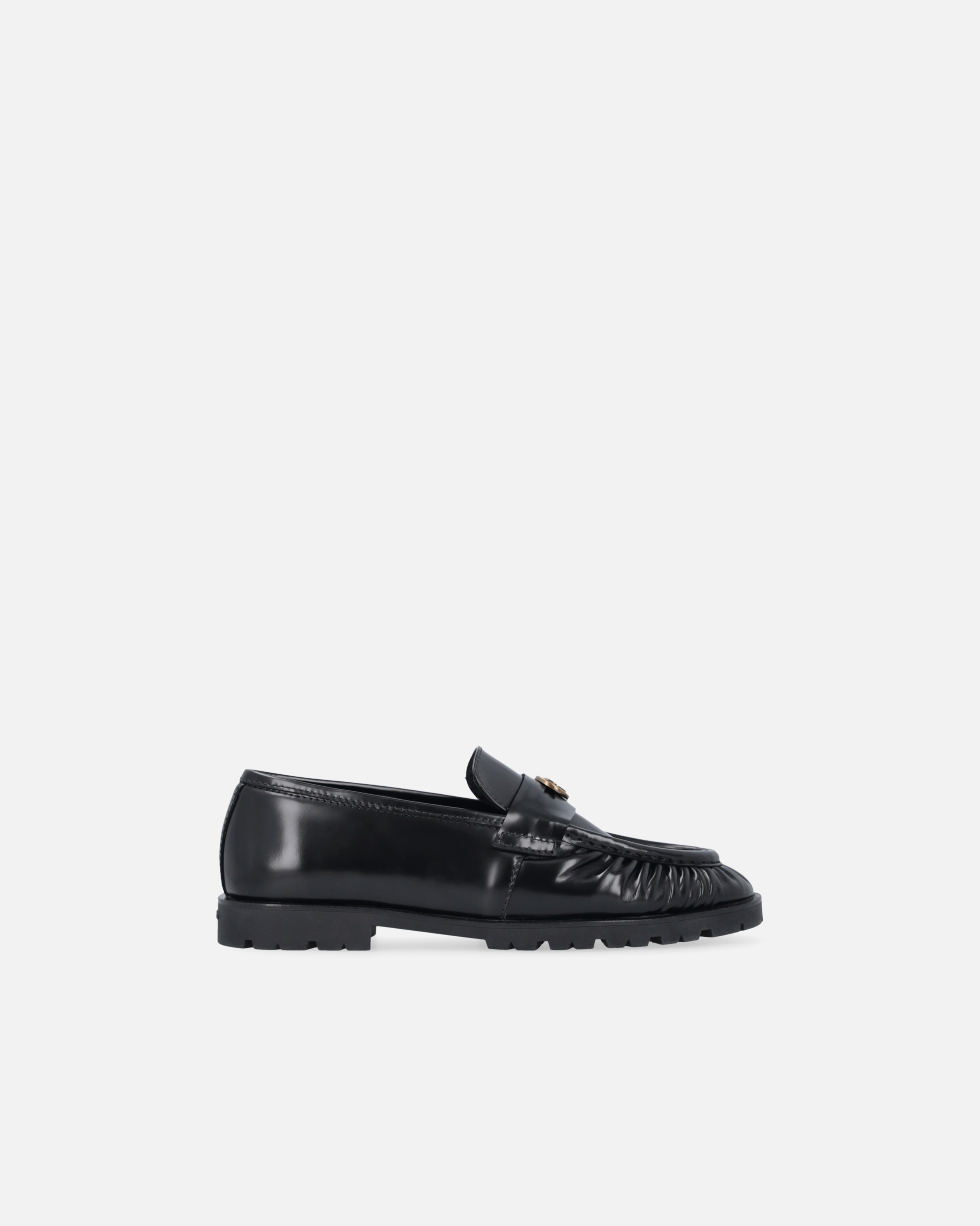 Pinko Moccasins With Love Birds Logo Plaque In Black