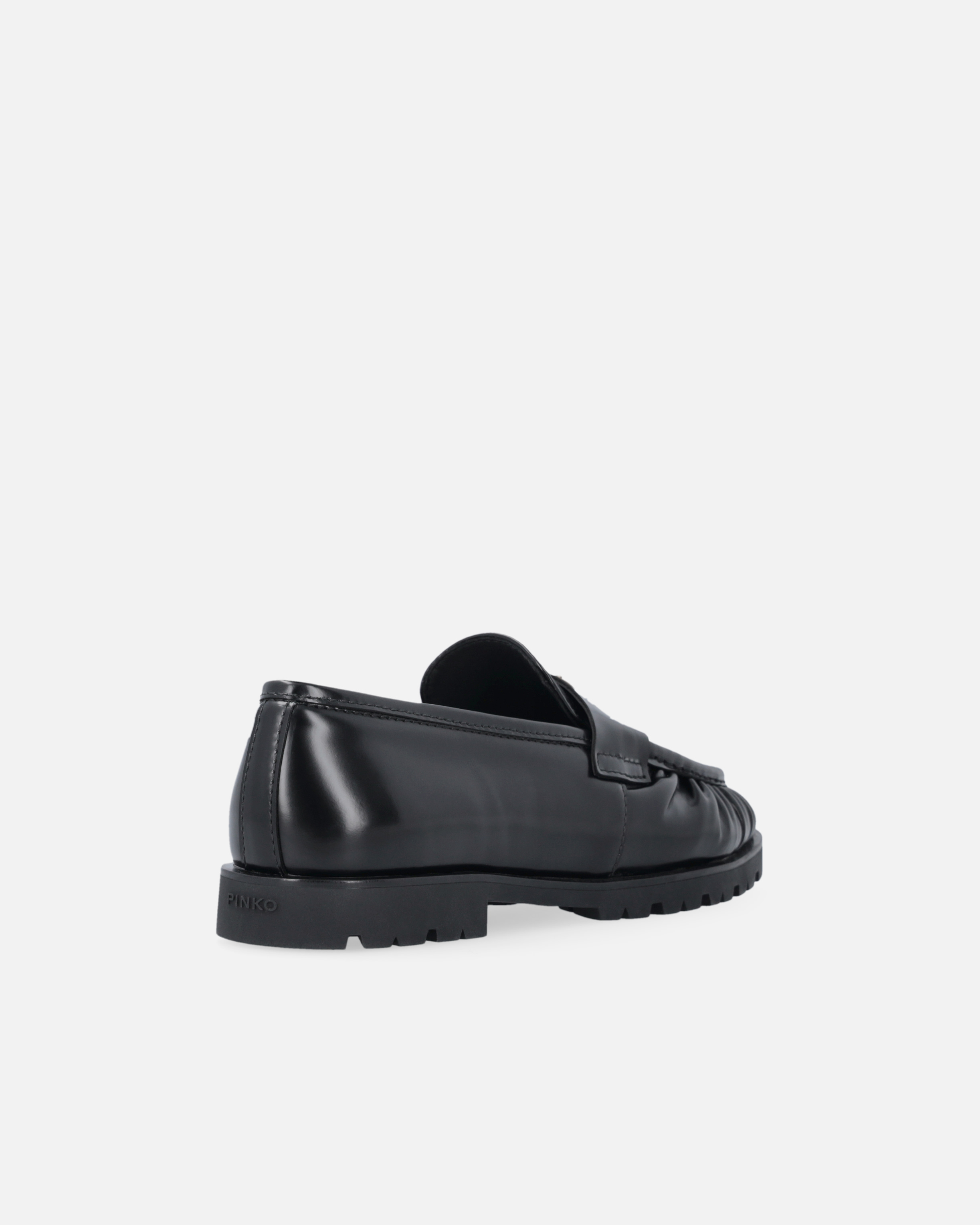 Pinko Moccasins With Love Birds Logo Plaque In Black