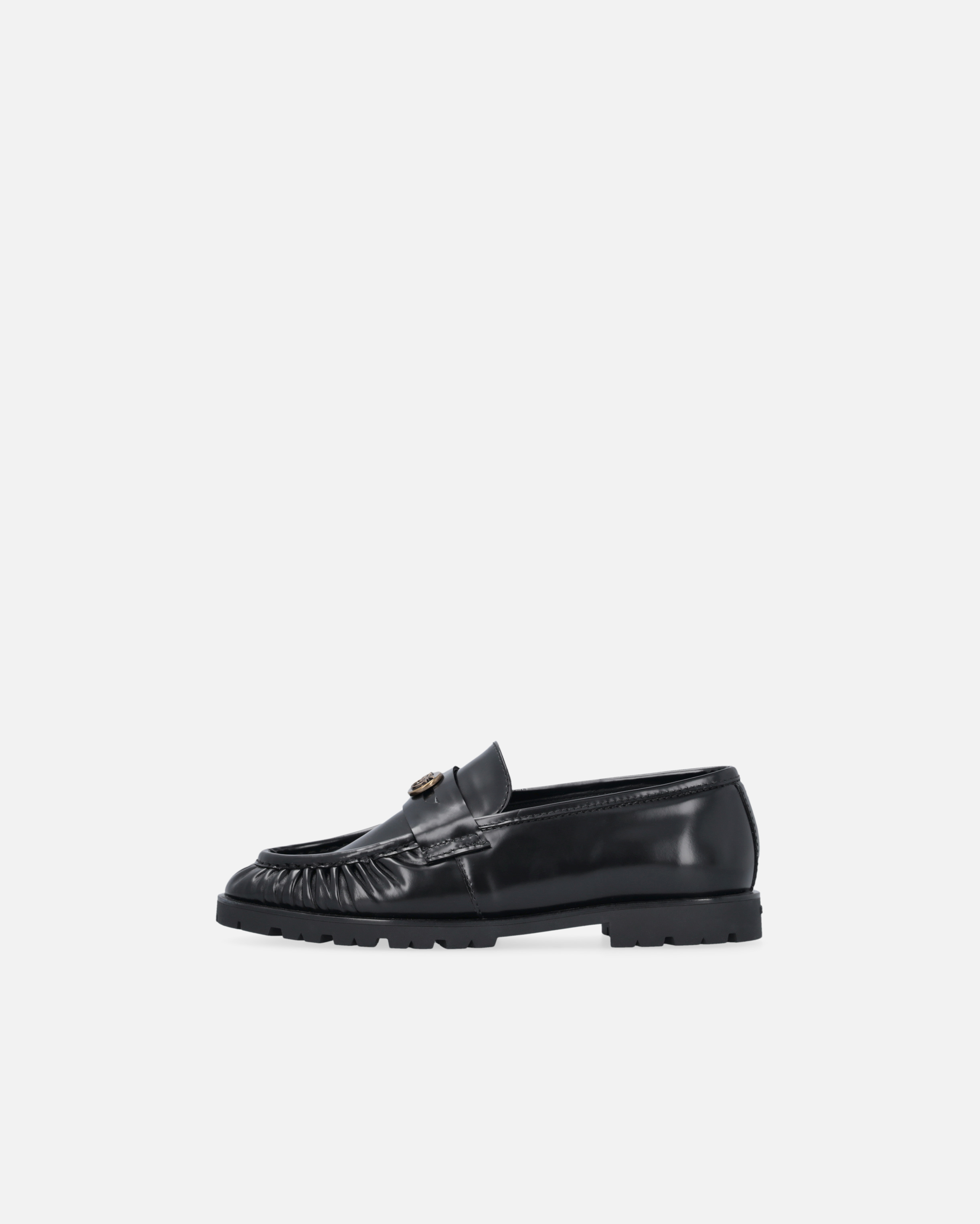 Pinko Moccasins With Love Birds Logo Plaque In Black