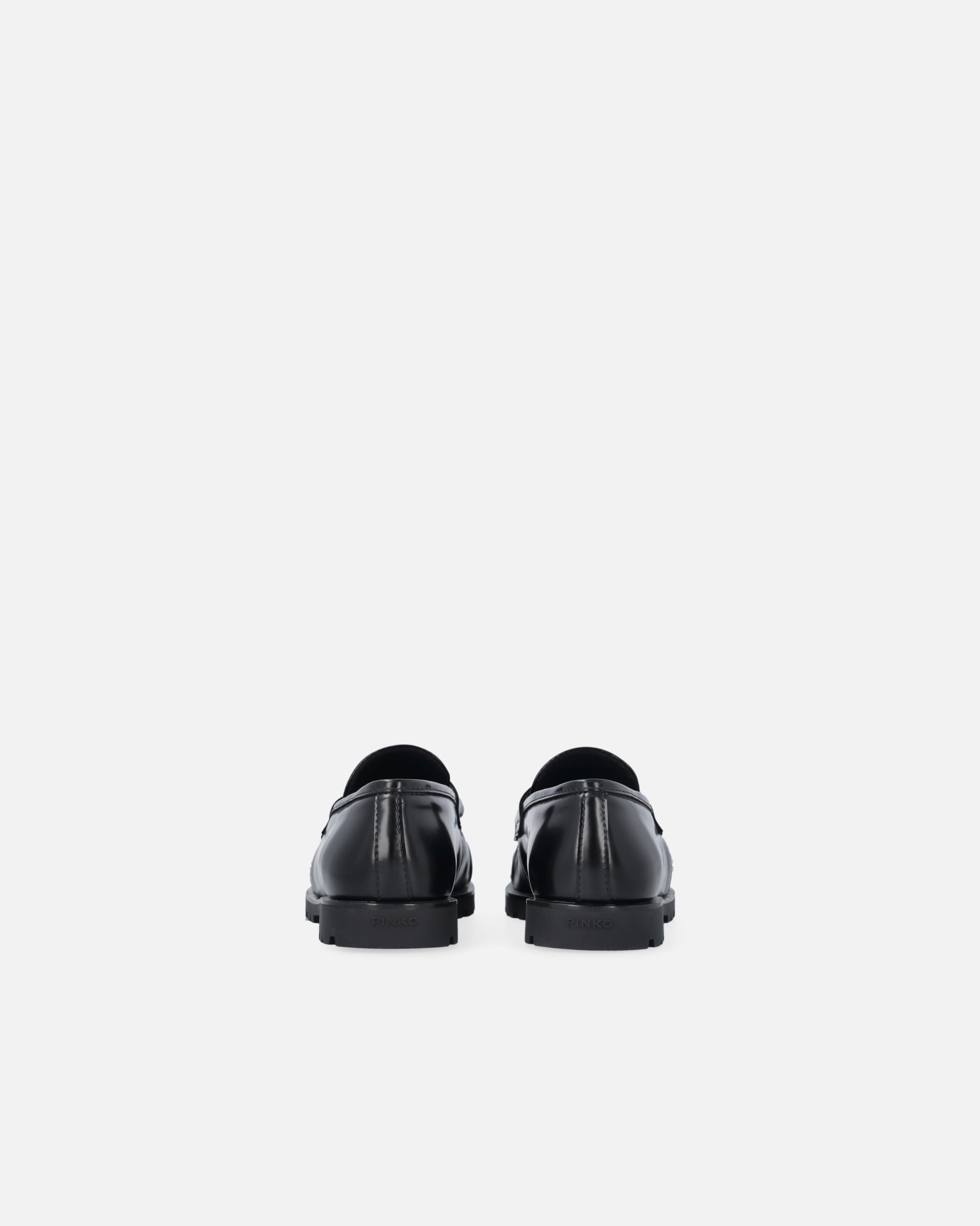 Pinko Moccasins With Love Birds Logo Plaque In Black