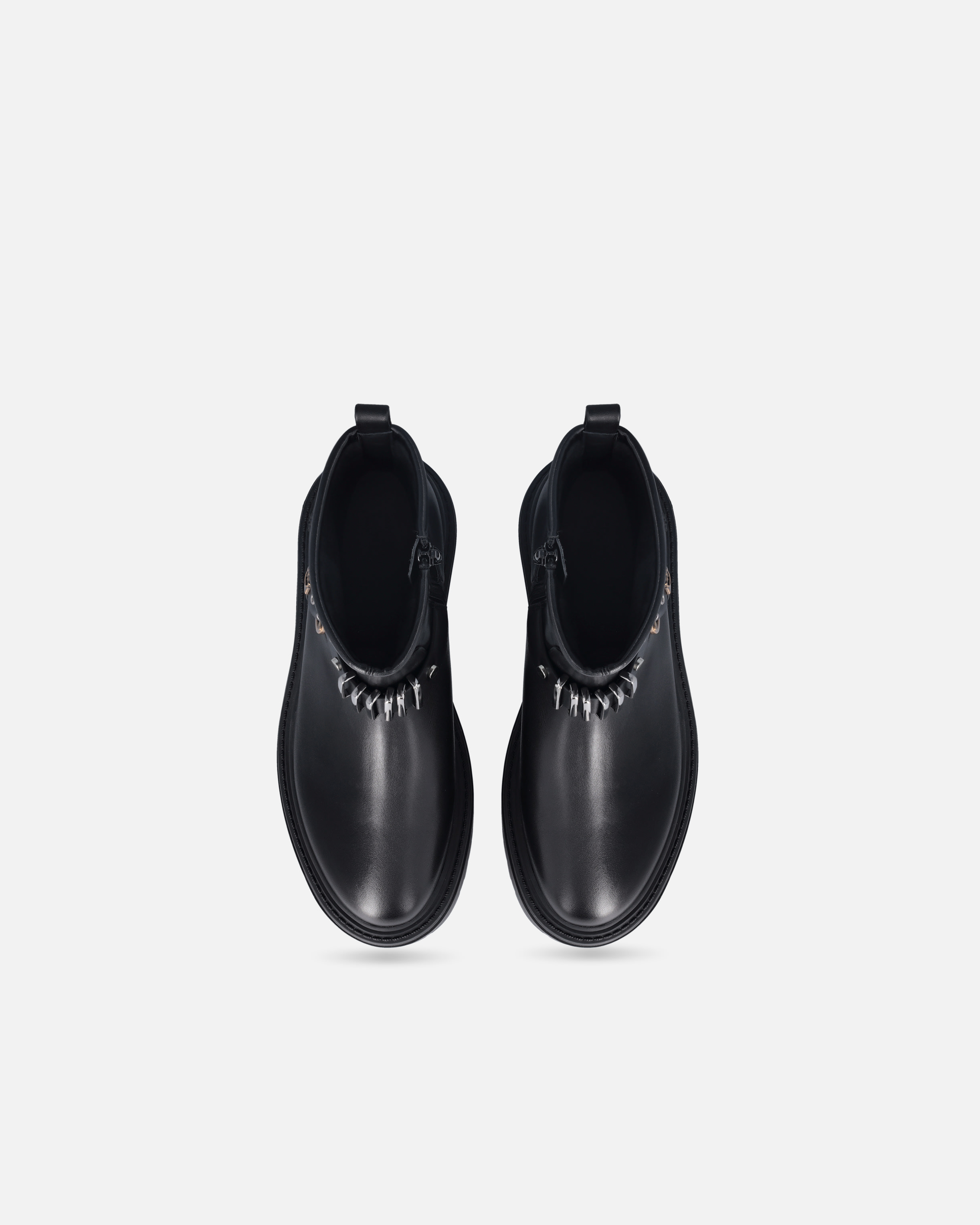 Pinko Booties With Metal Inserts In Black